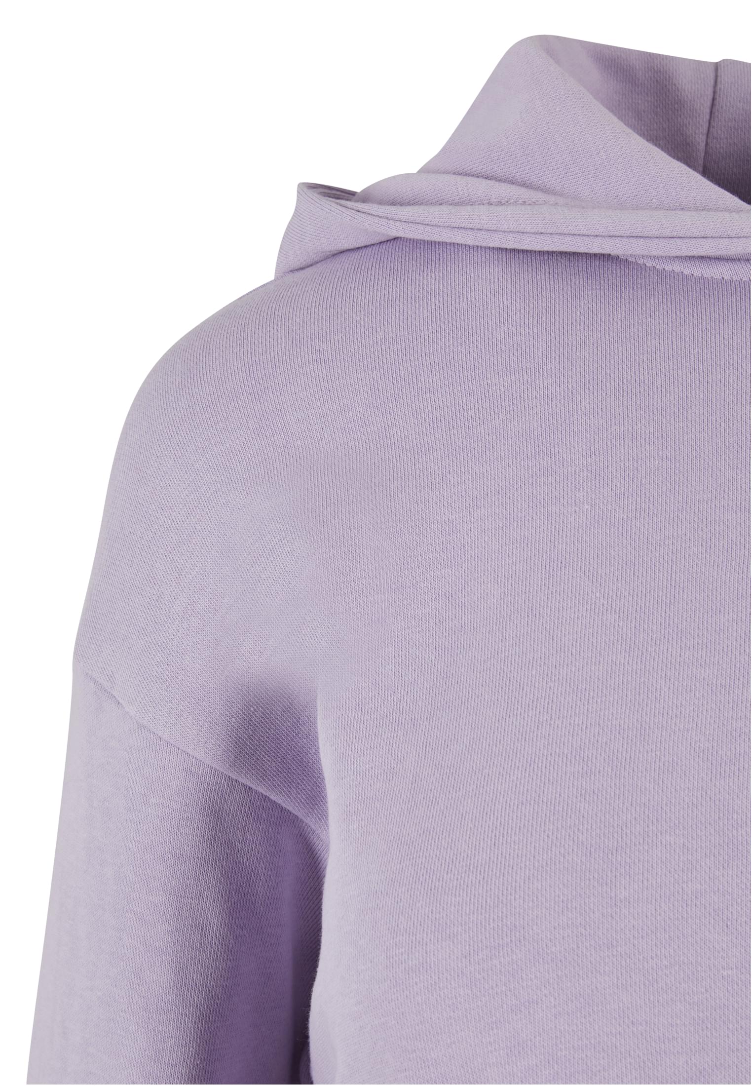 Ladies Oversized Cropped Light Terry Hoodie | dustylilac