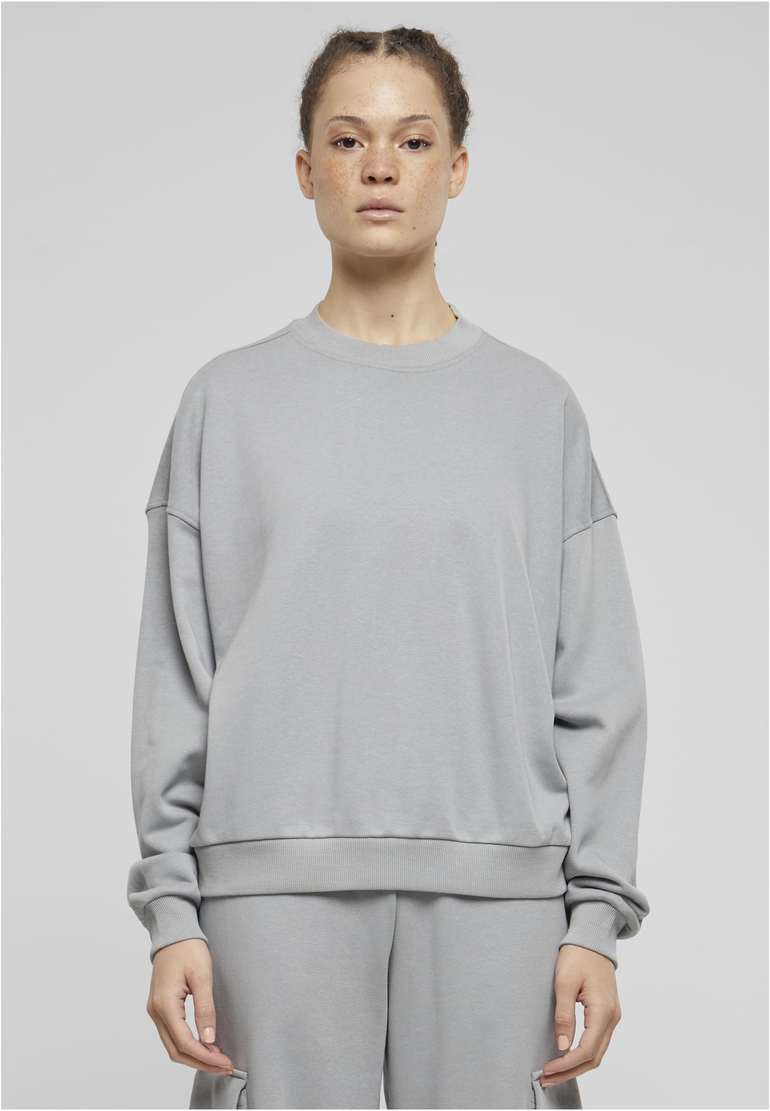 Ladies Oversized Light Terry Crewneck | lightasphalt