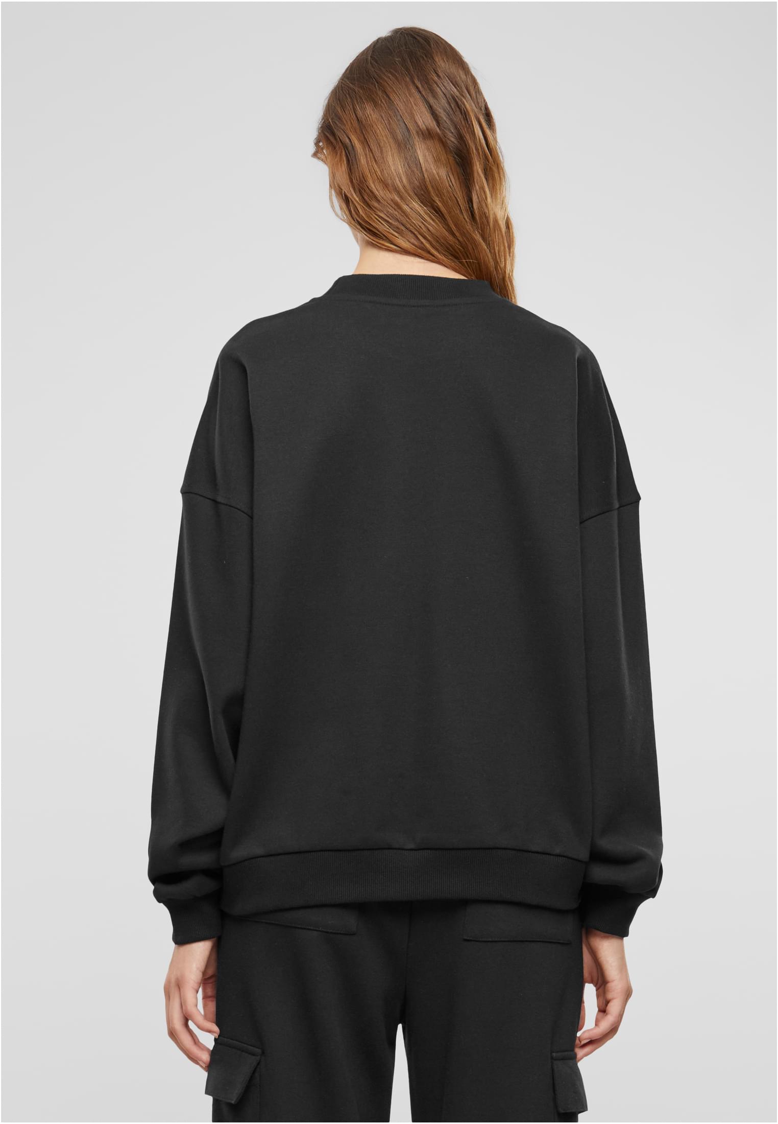 Ladies Oversized Light Terry Crewneck | black