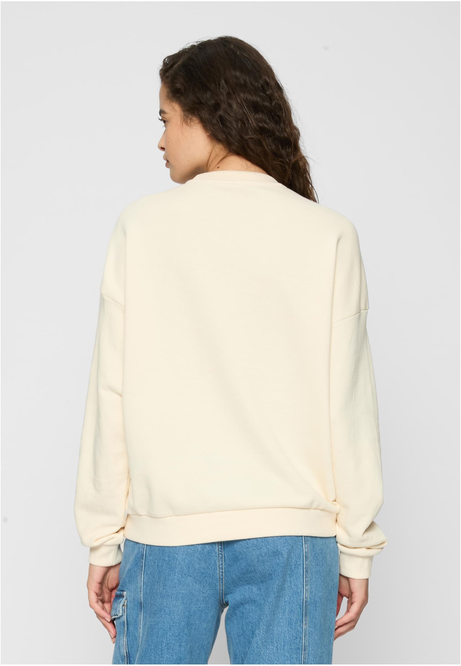 Ladies Oversized Light Terry Crewneck | whitesand