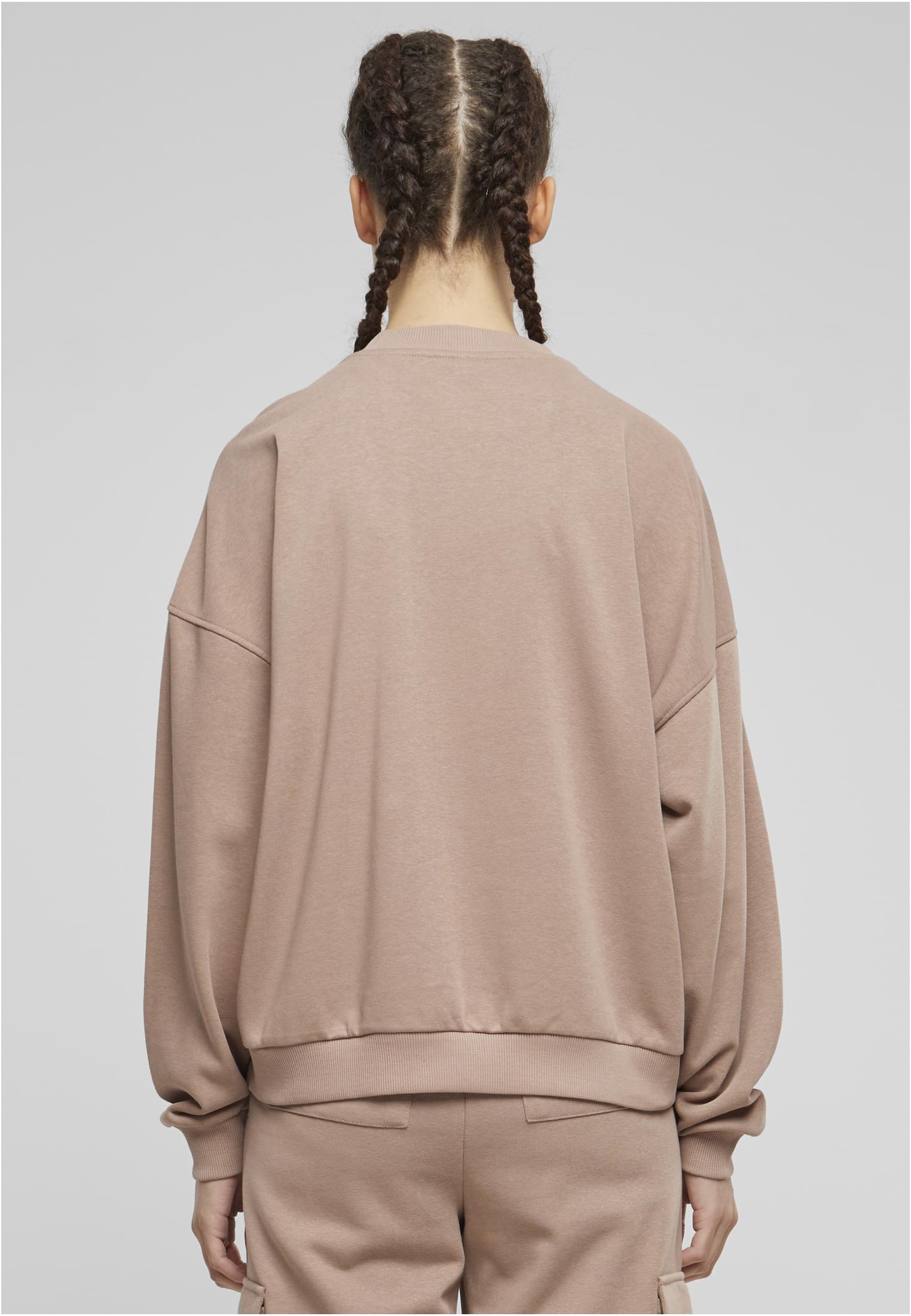 Ladies Oversized Light Terry Crewneck | duskrose