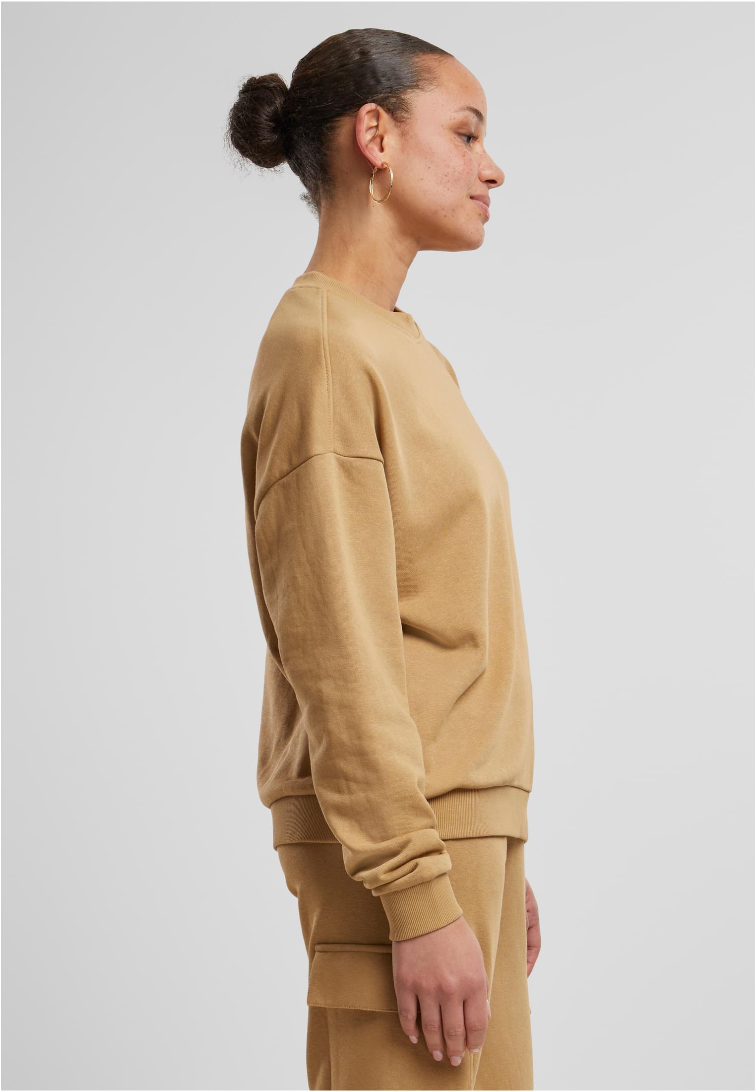 Ladies Oversized Light Terry Crewneck | unionbeige