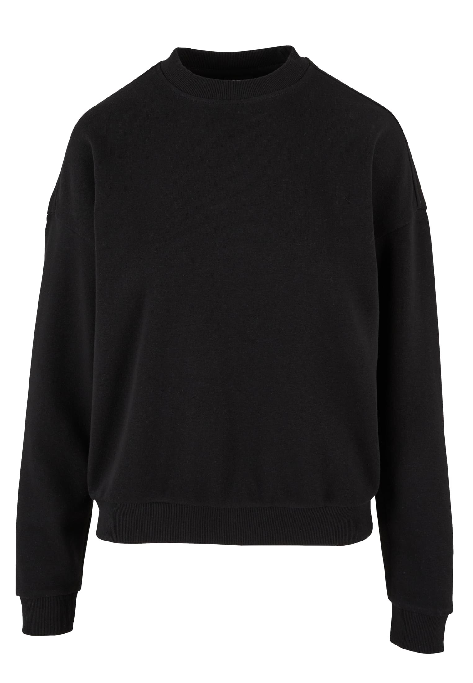 Ladies Oversized Light Terry Crewneck | black