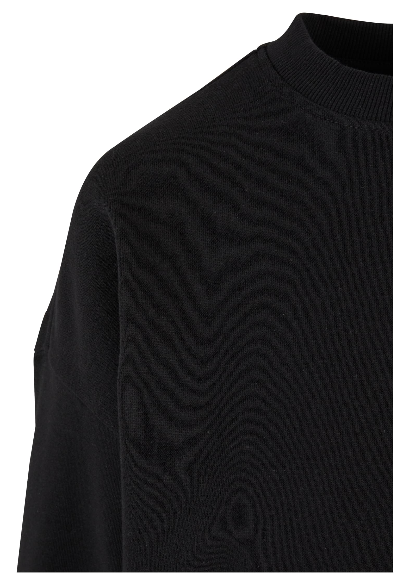 Ladies Oversized Light Terry Crewneck | black