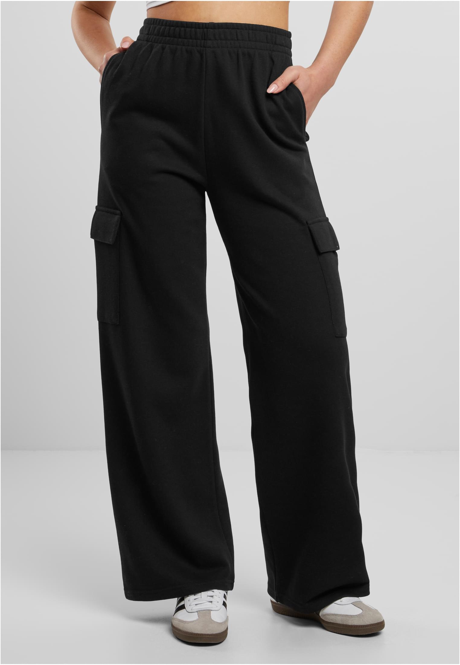 Ladies Baggy Light Terry Sweat Pants | black