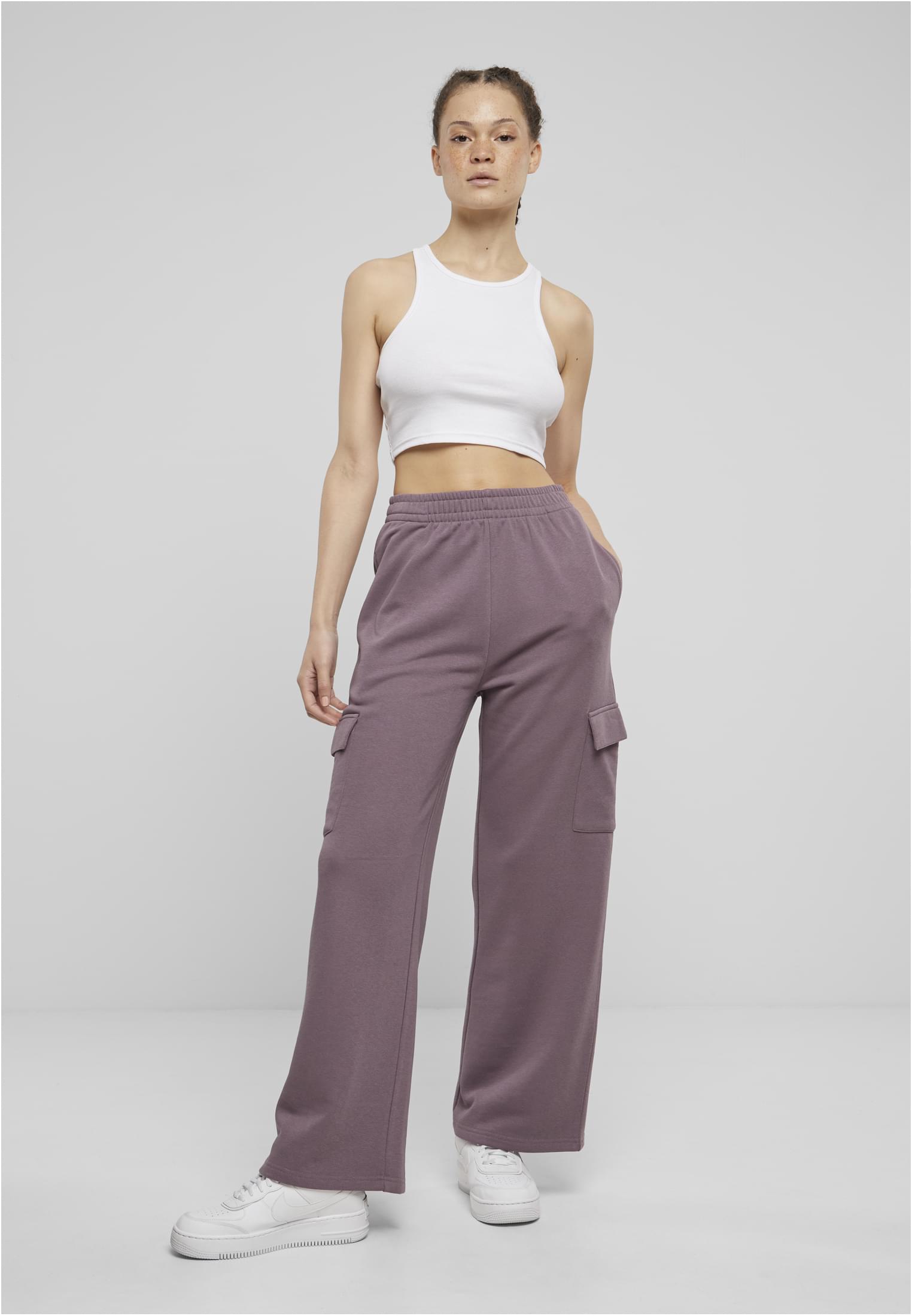 Ladies Baggy Light Terry Sweat Pants | fadedpurple