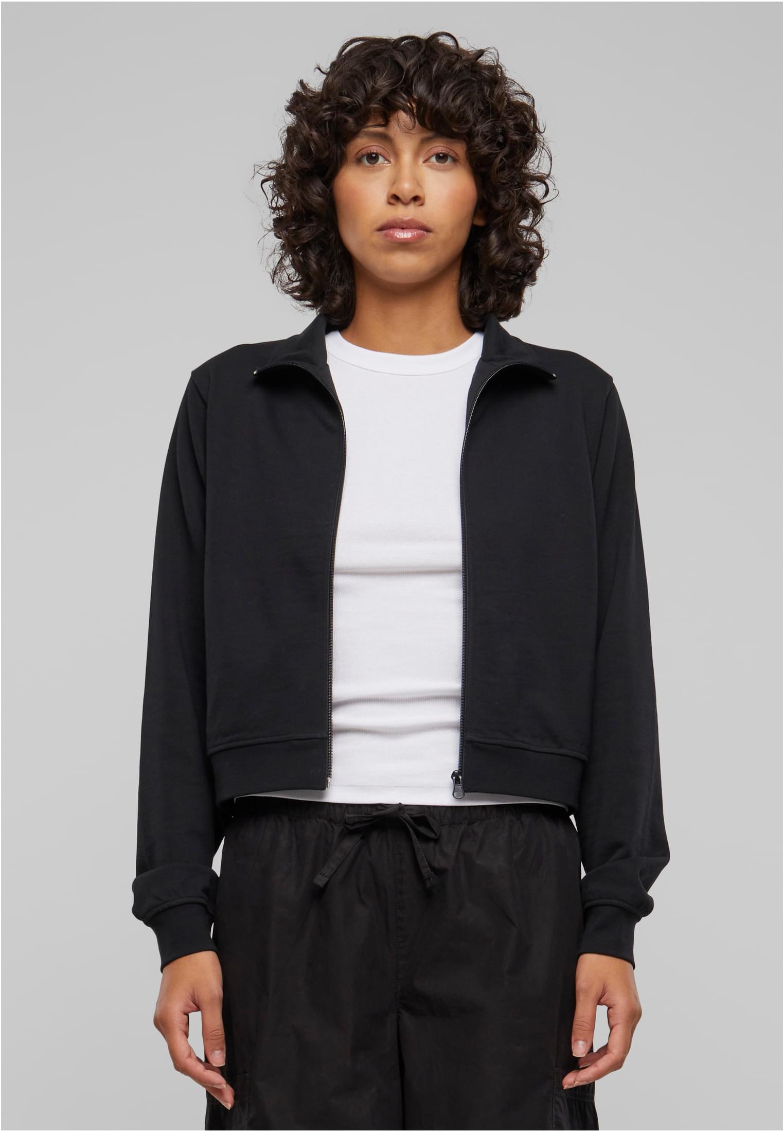 Ladies Light Terry Track Jacket | black