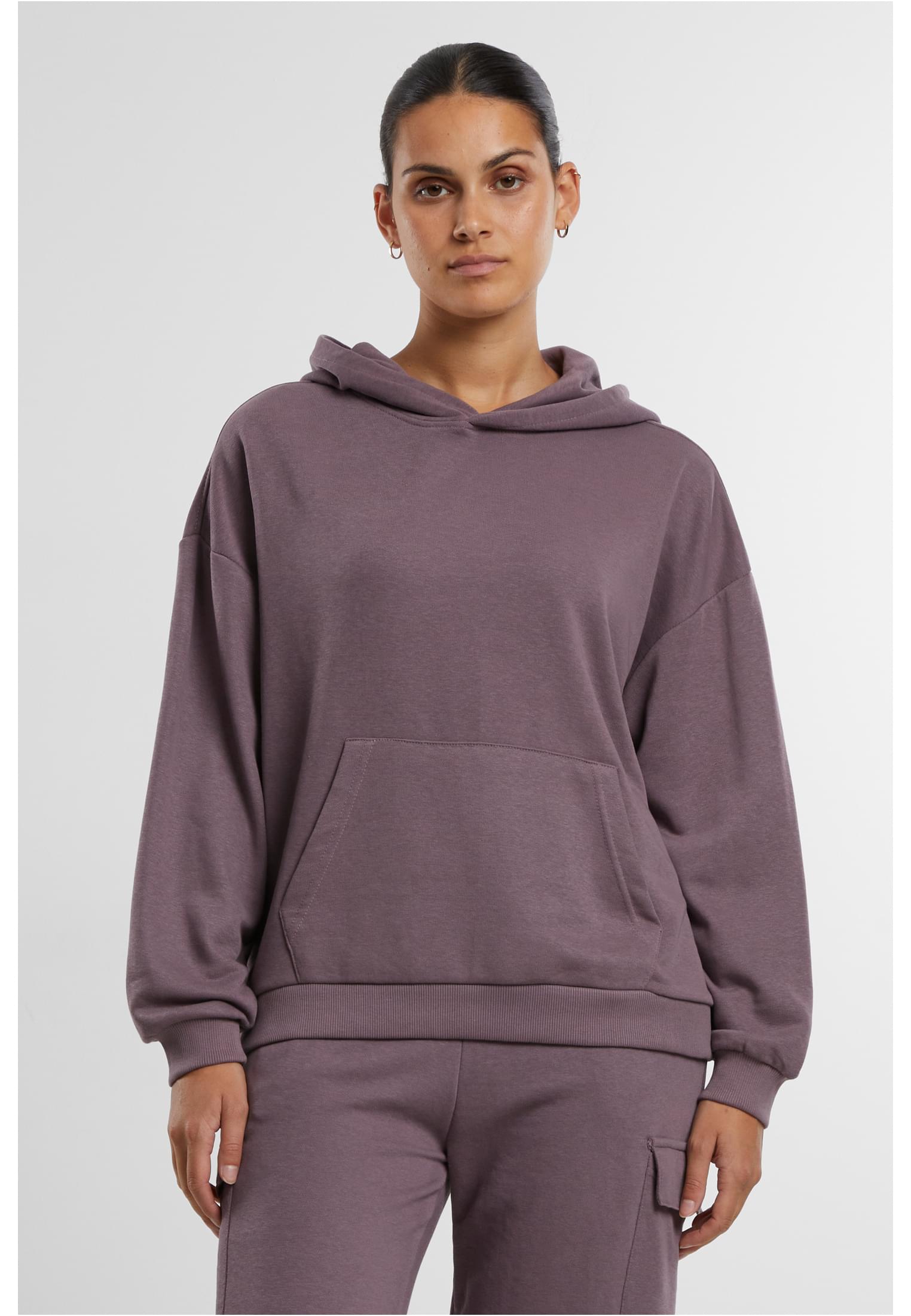 Ladies Light Terry Oversized Hoodie | fadedpurple