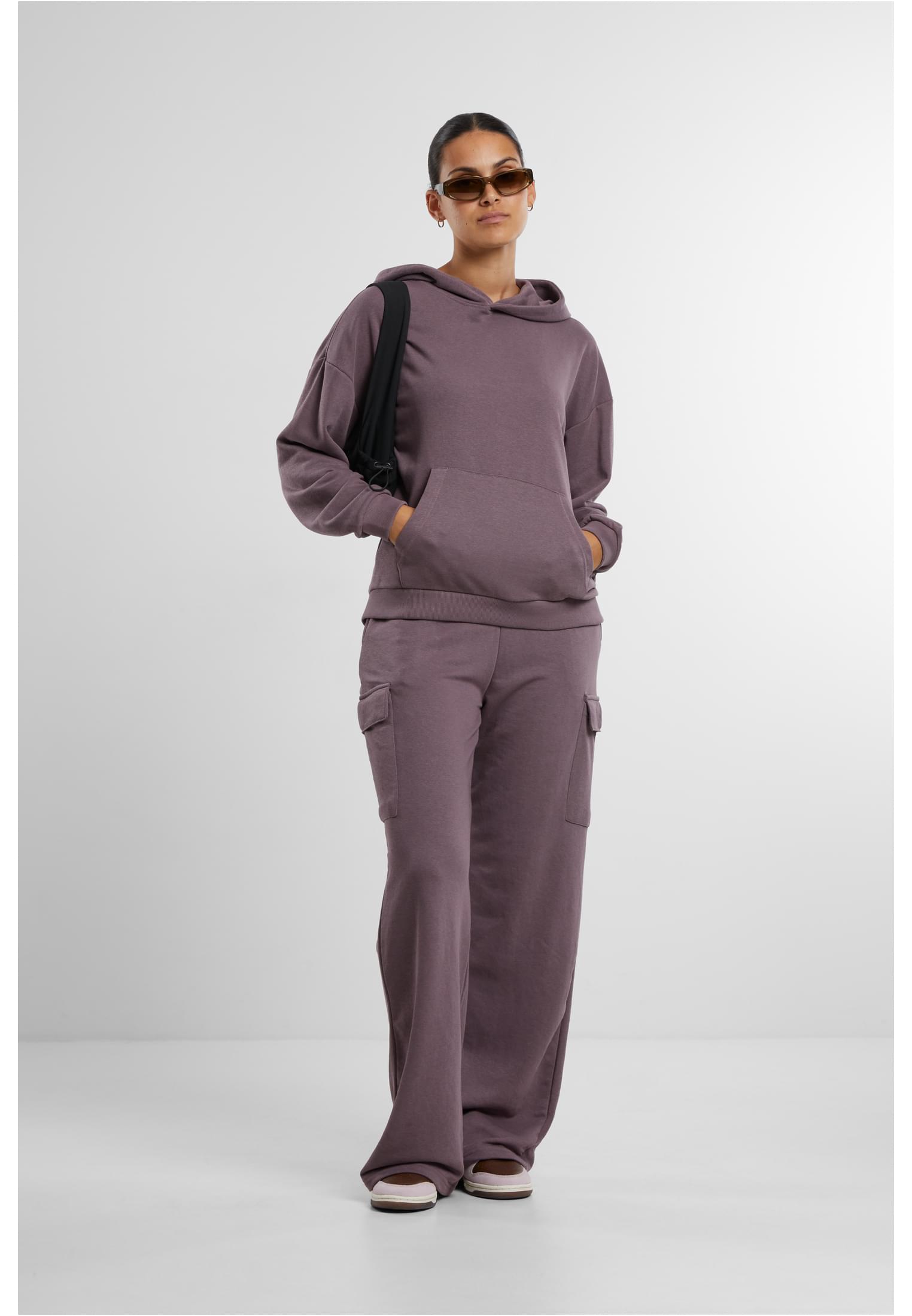 Ladies Light Terry Oversized Hoodie | fadedpurple