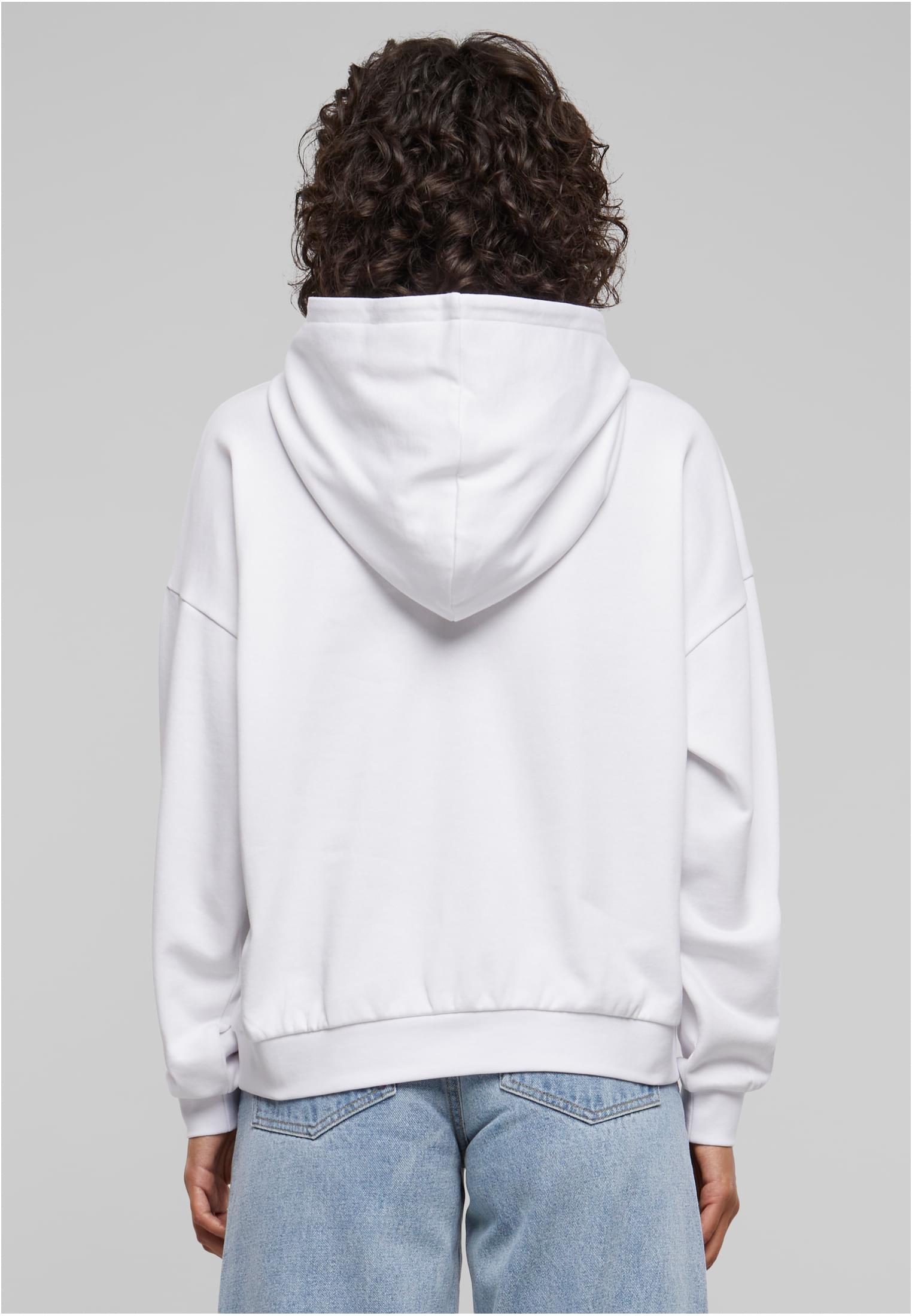 Ladies Light Terry Oversized Hoodie | white