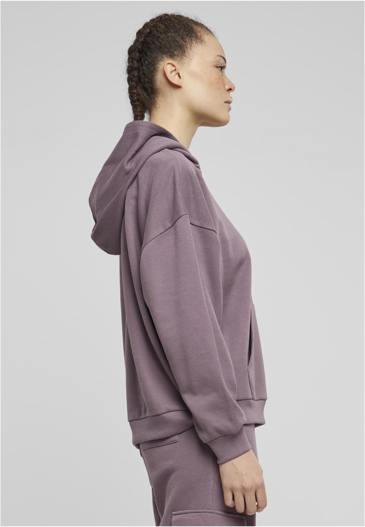 Ladies Light Terry Oversized Hoodie | fadedpurple