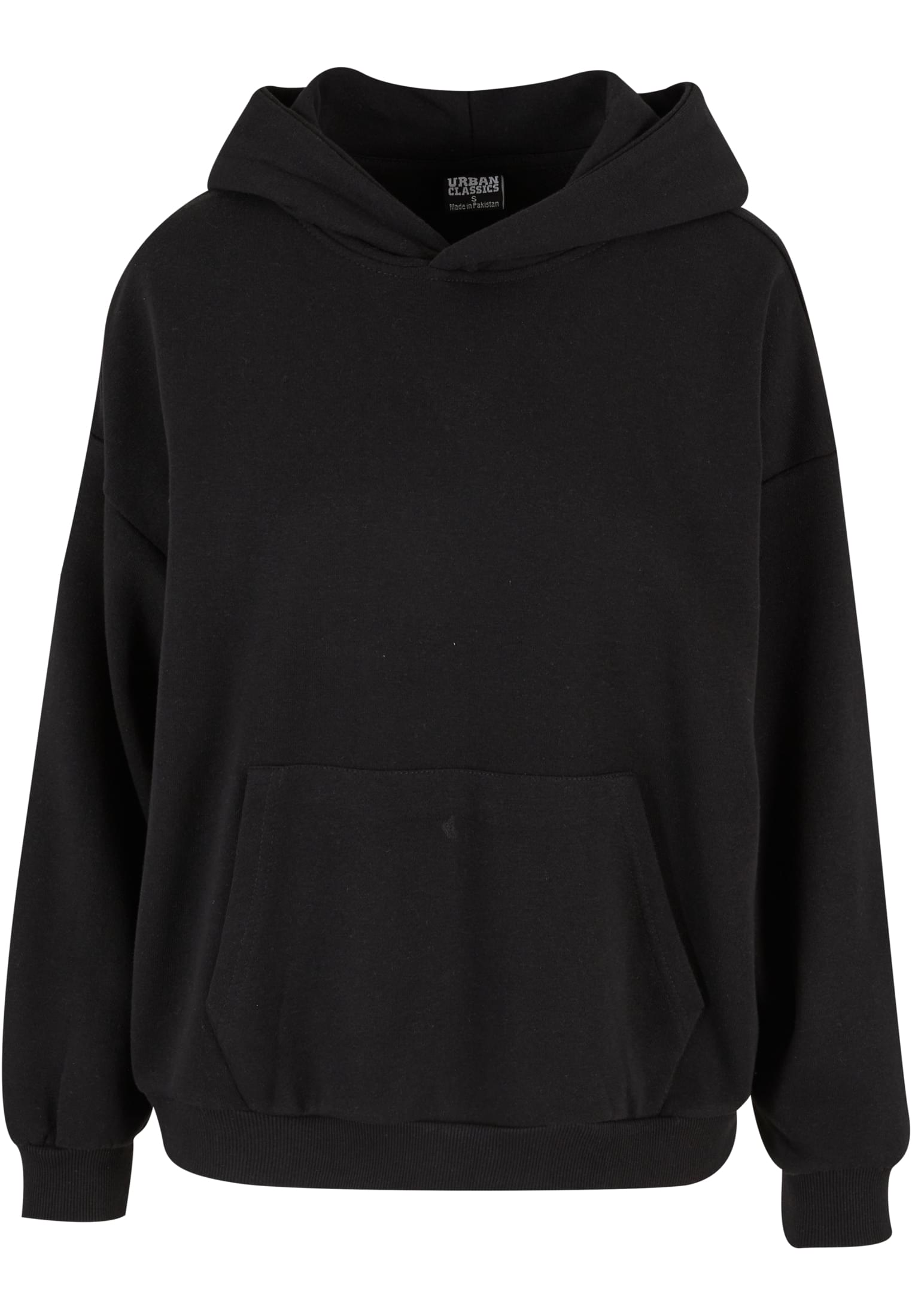 Ladies Light Terry Oversized Hoodie | black