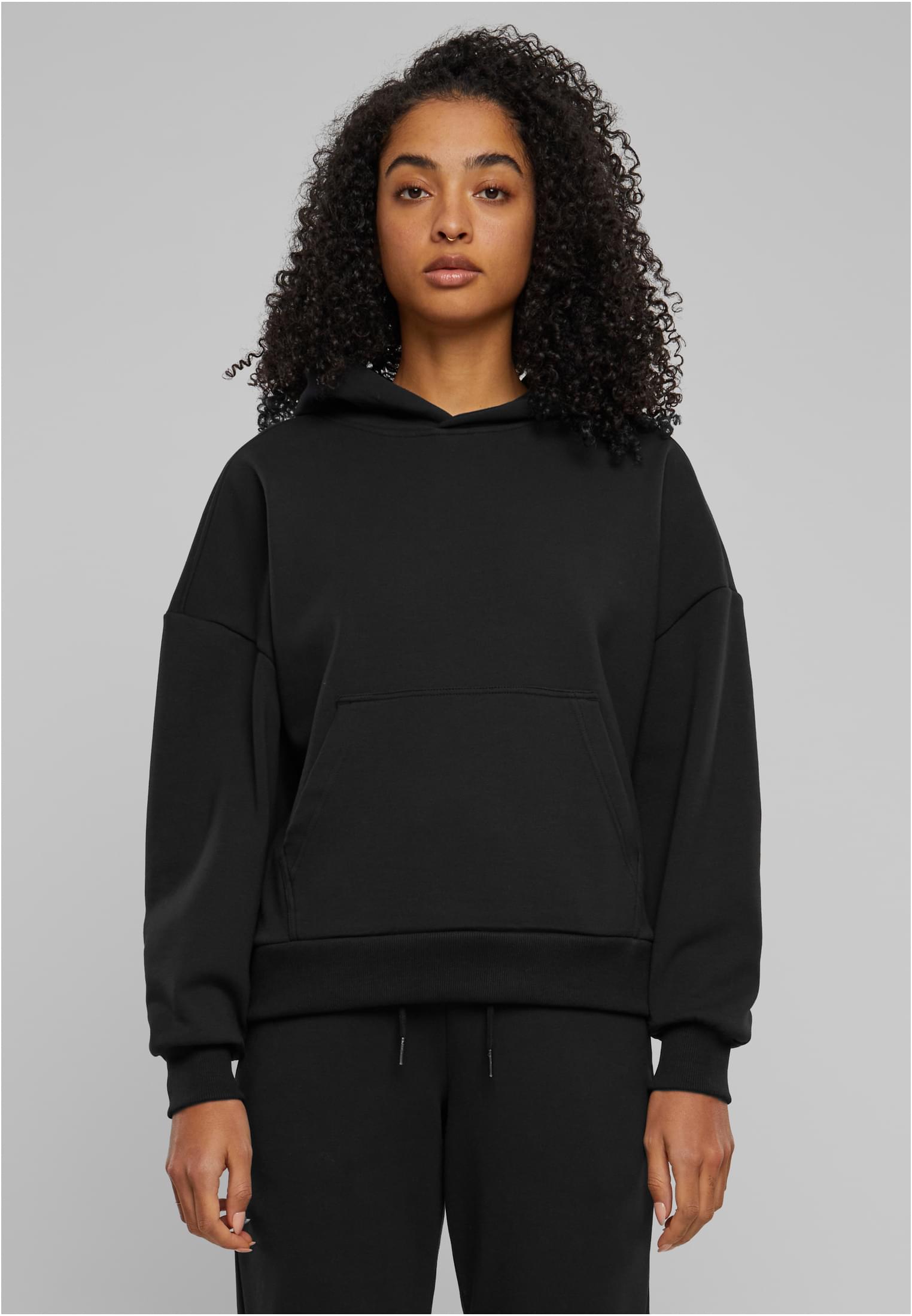 Ladies Cozy Oversized  Hoody | black