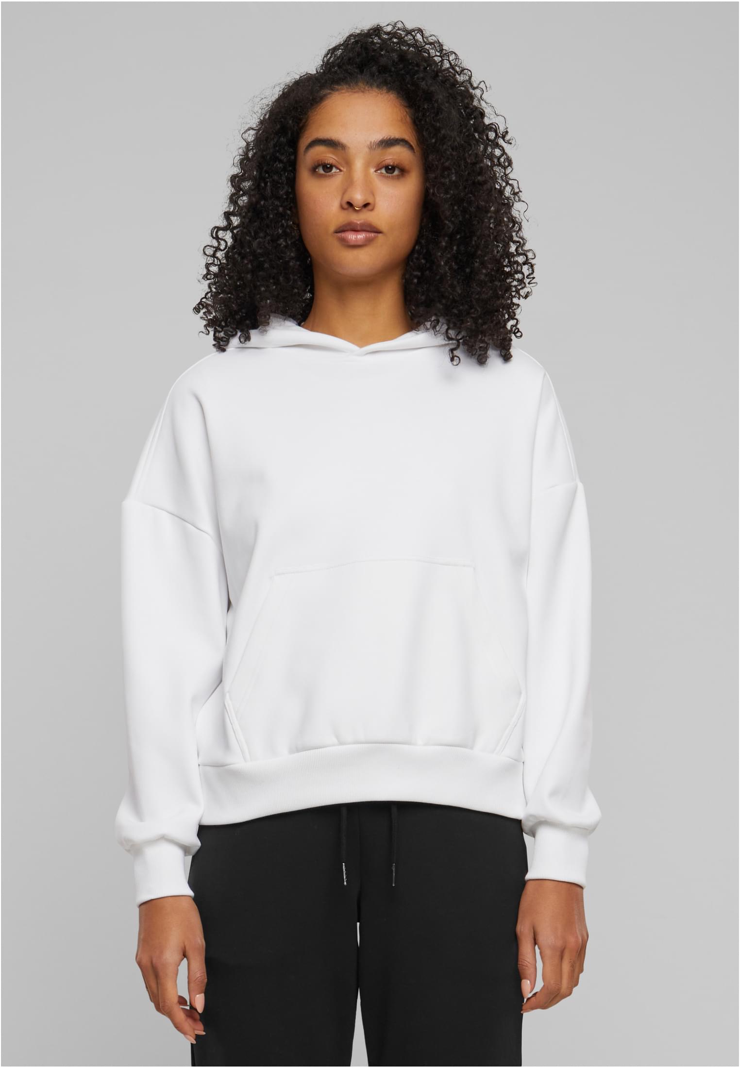 Ladies Cozy Oversized  Hoody | white