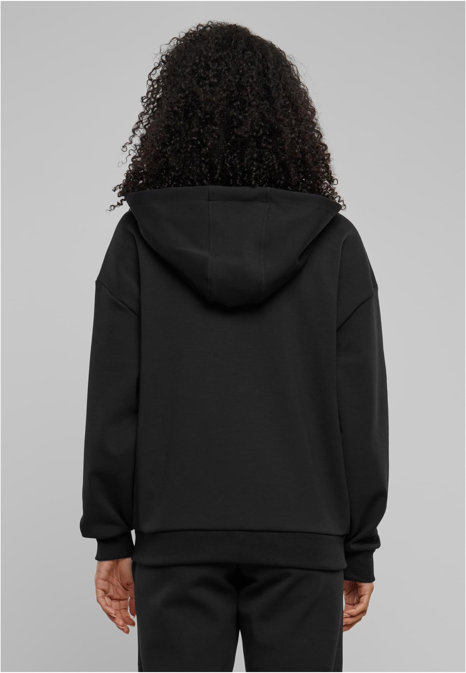 Ladies Cozy Oversized Zip Hoody | black