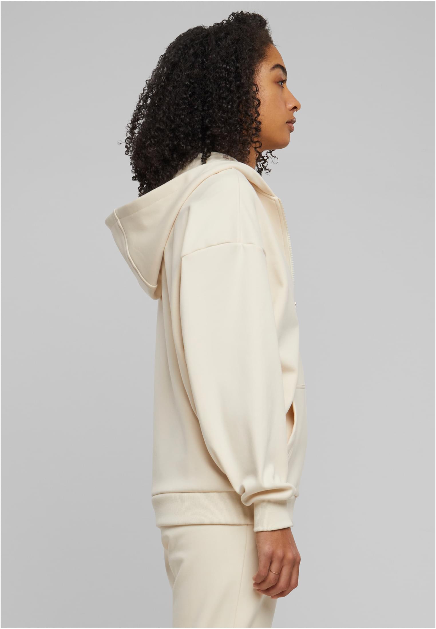 Ladies Cozy Oversized Zip Hoody | whitesand