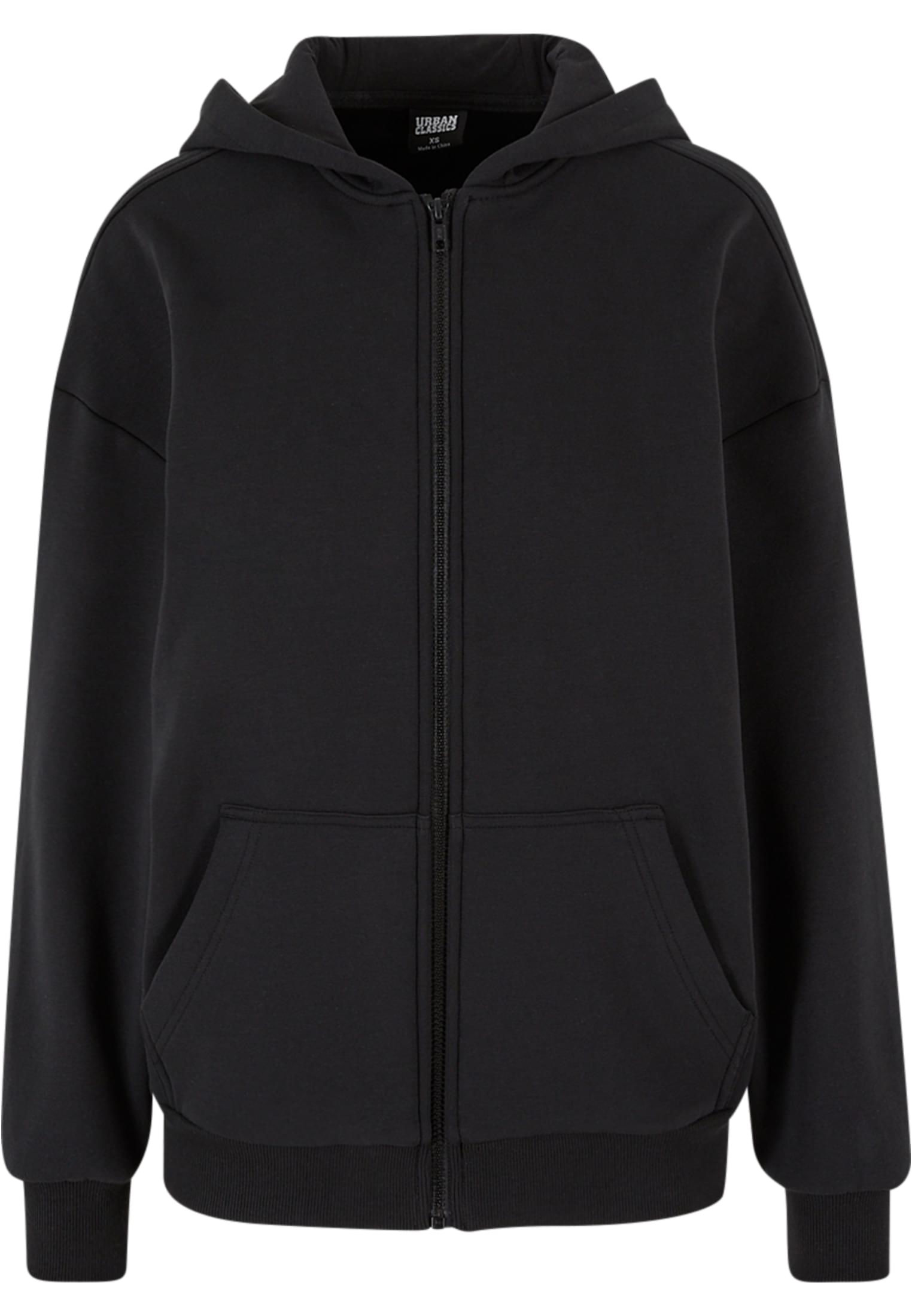 Ladies Cozy Oversized Zip Hoody | black