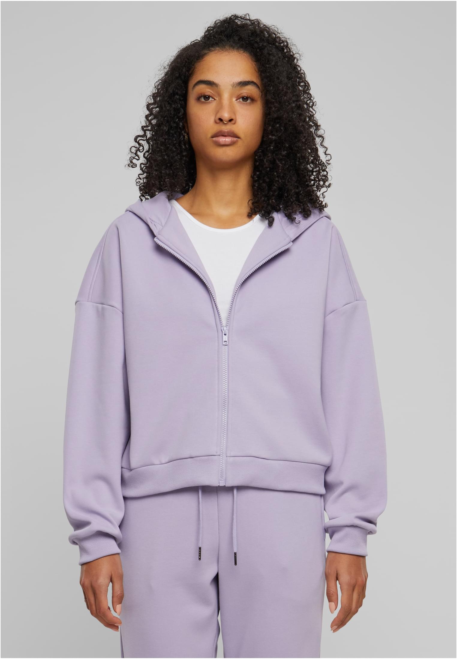 Ladies Cozy Short Zip Hoody | dustylilac