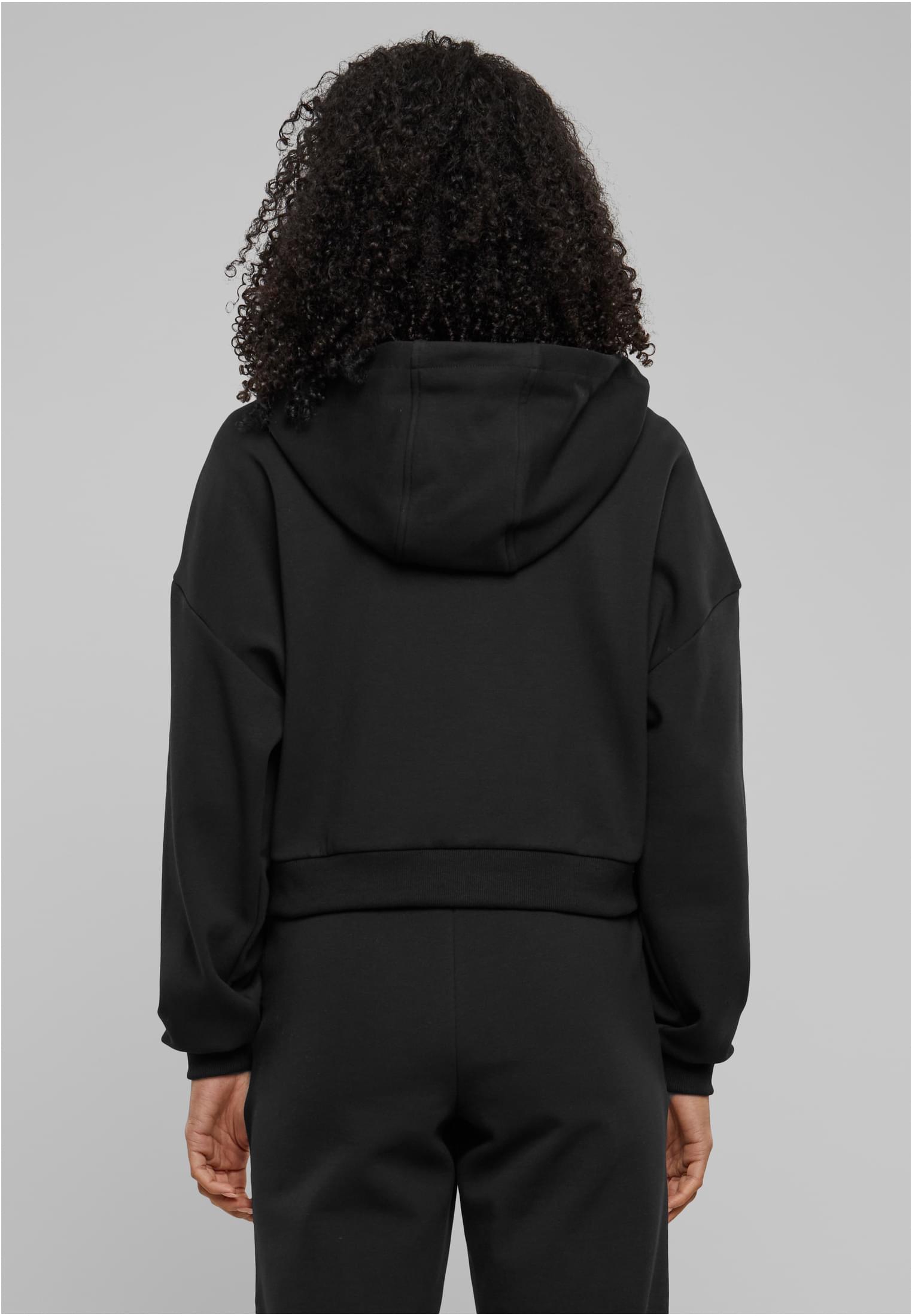 Ladies Cozy Short Zip Hoody | black