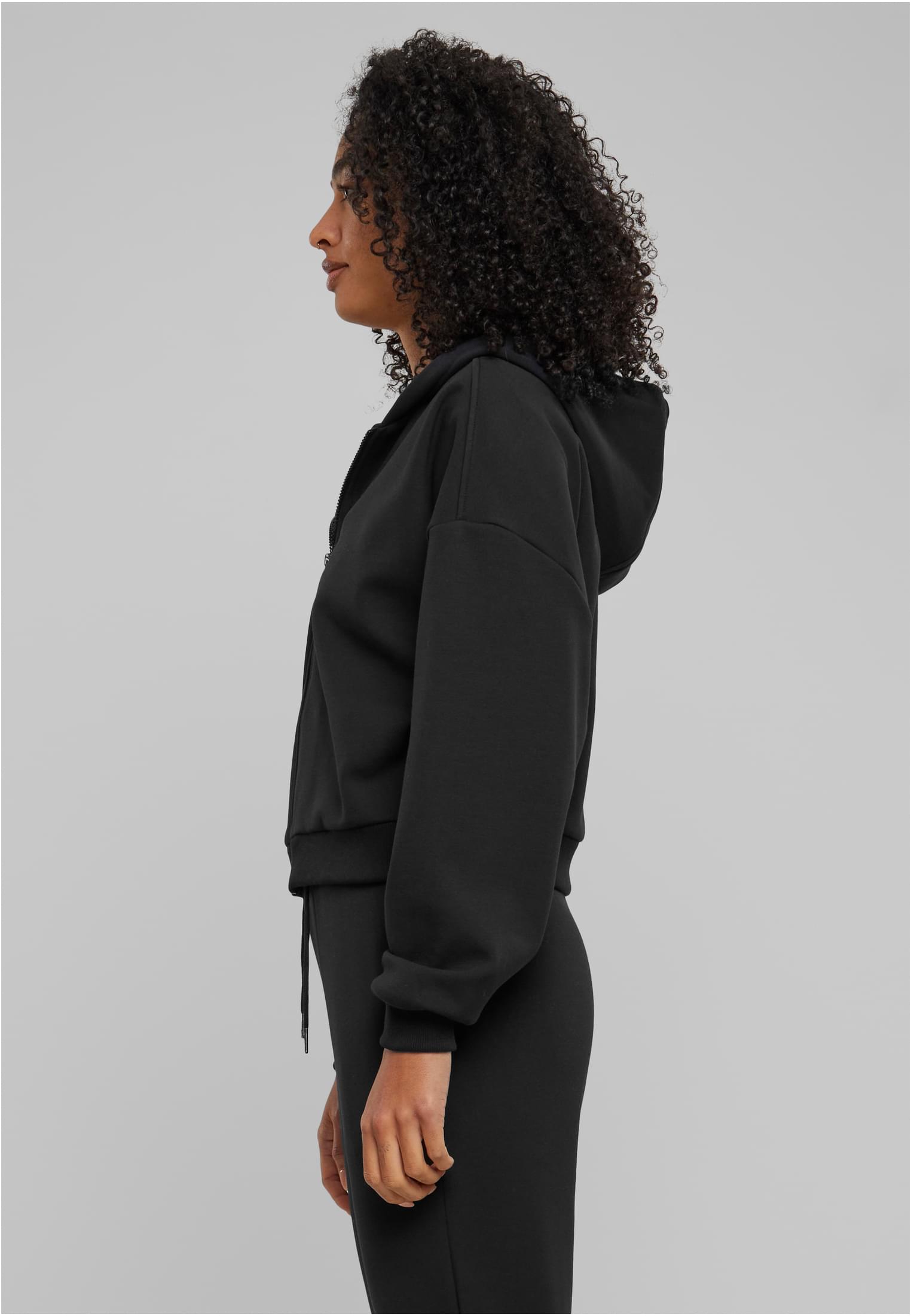 Ladies Cozy Short Zip Hoody | black