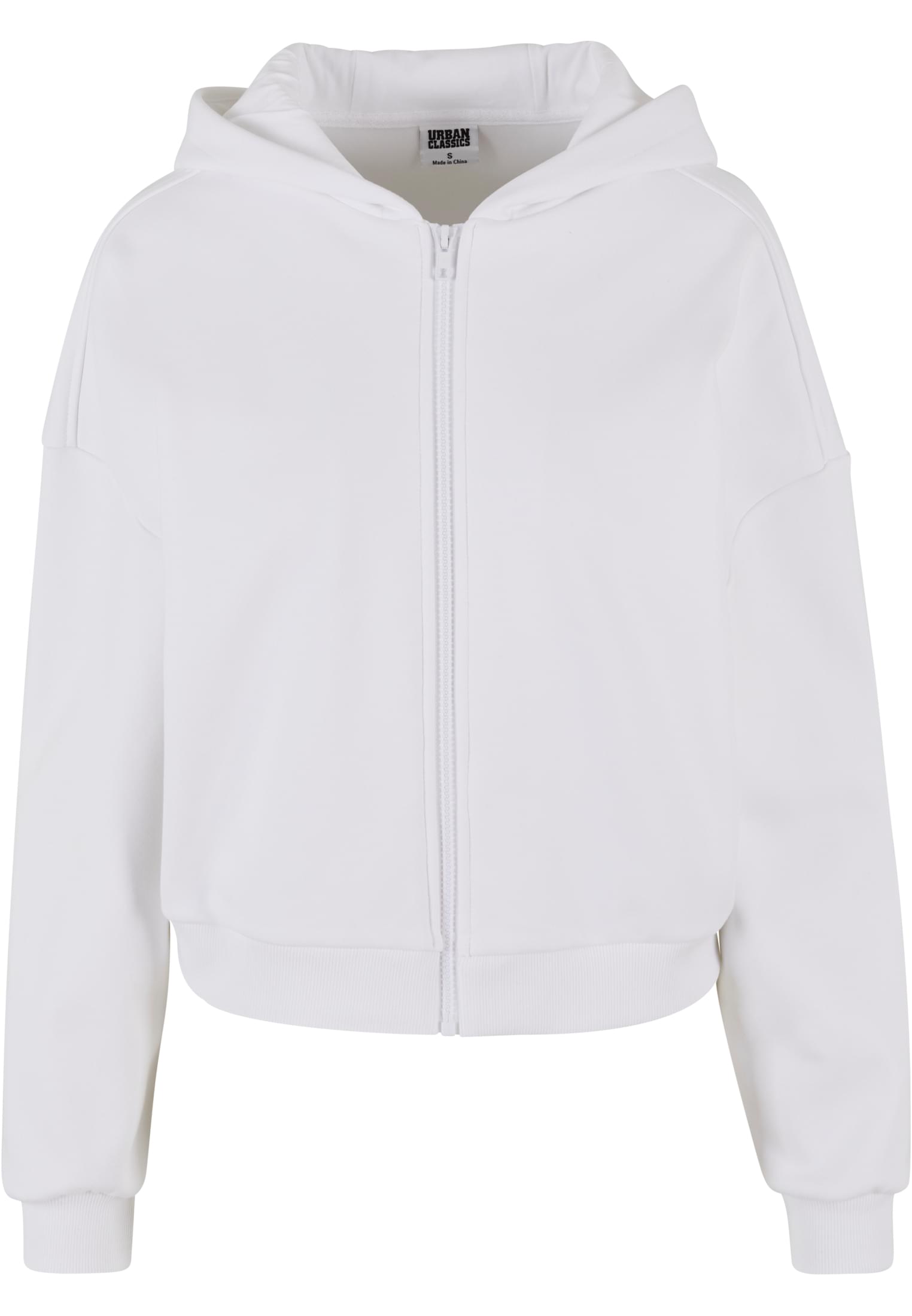 Ladies Cozy Short Zip Hoody | white