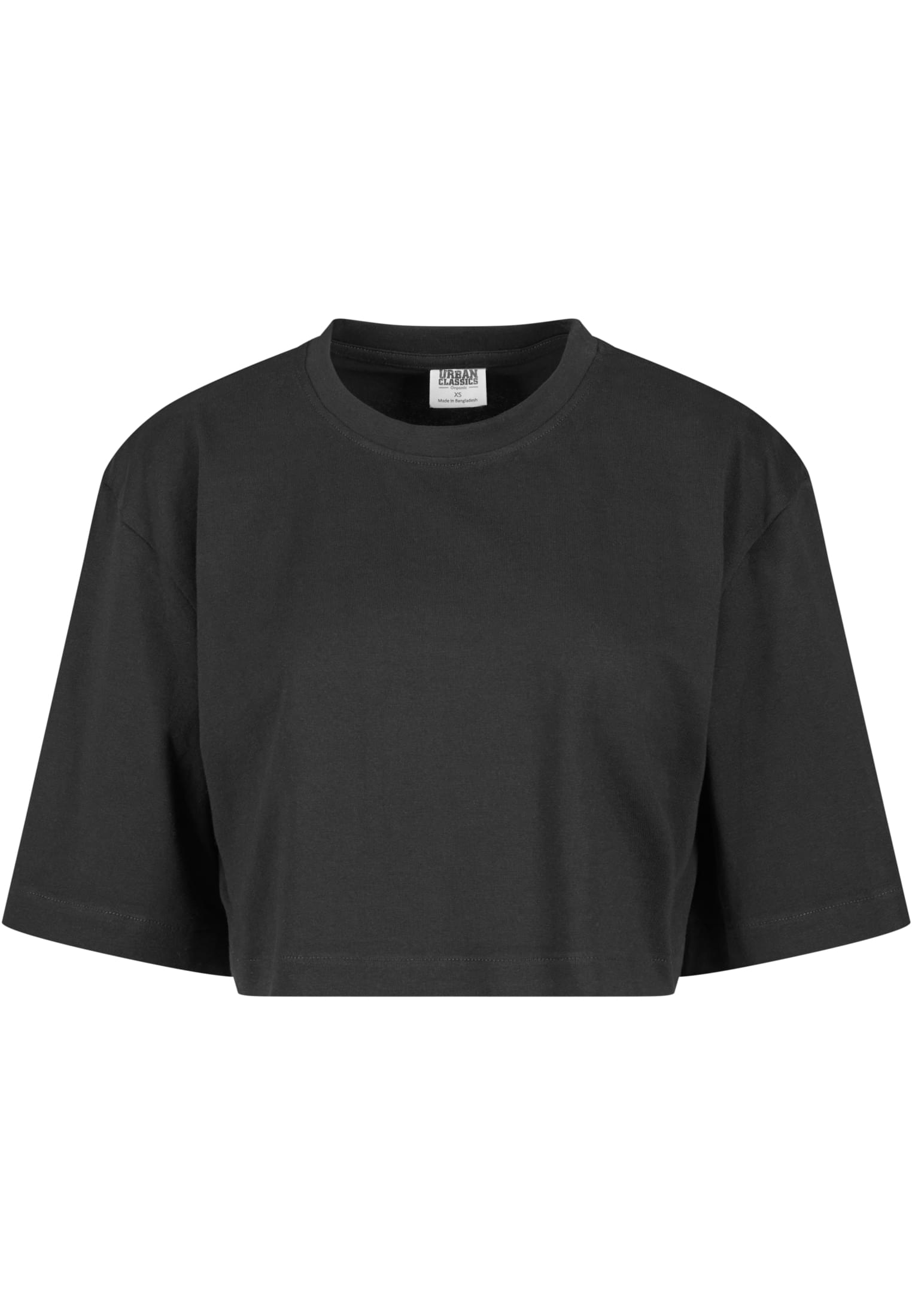 Ladies Heavy Organic Oversized Cropped Tee | black