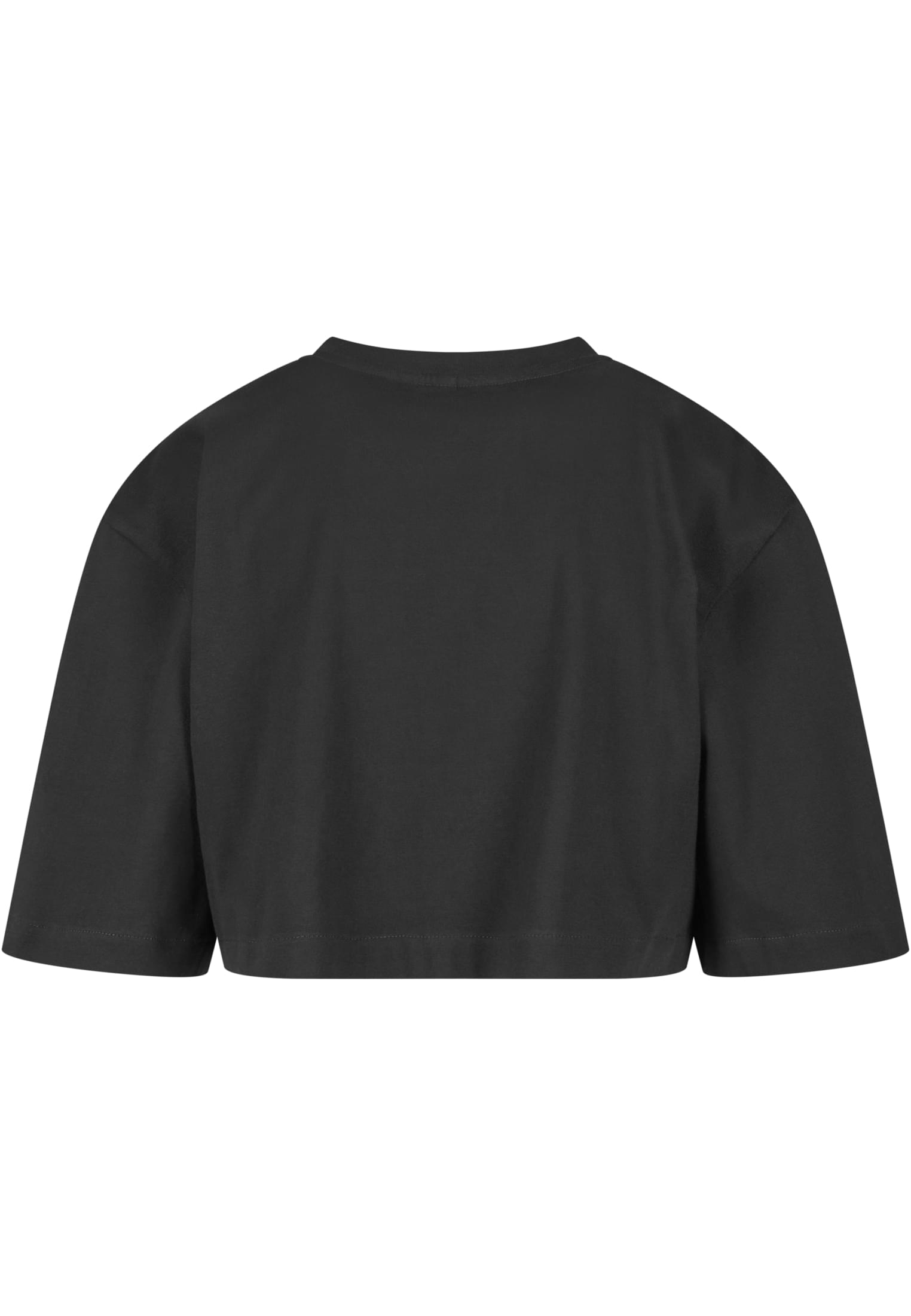 Ladies Heavy Organic Oversized Cropped Tee | black