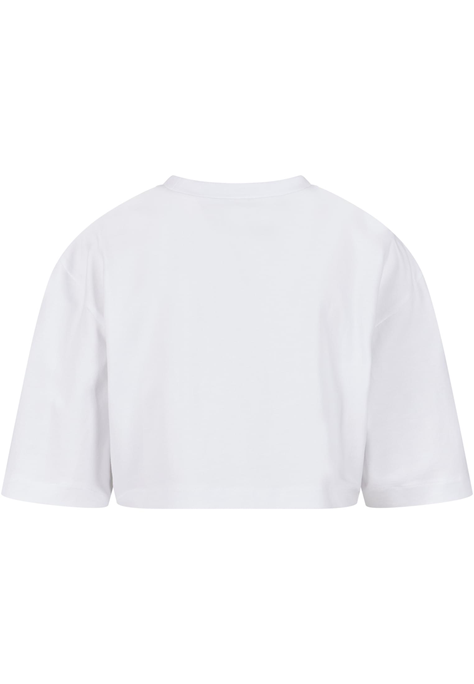 Ladies Heavy Organic Oversized Cropped Tee | white