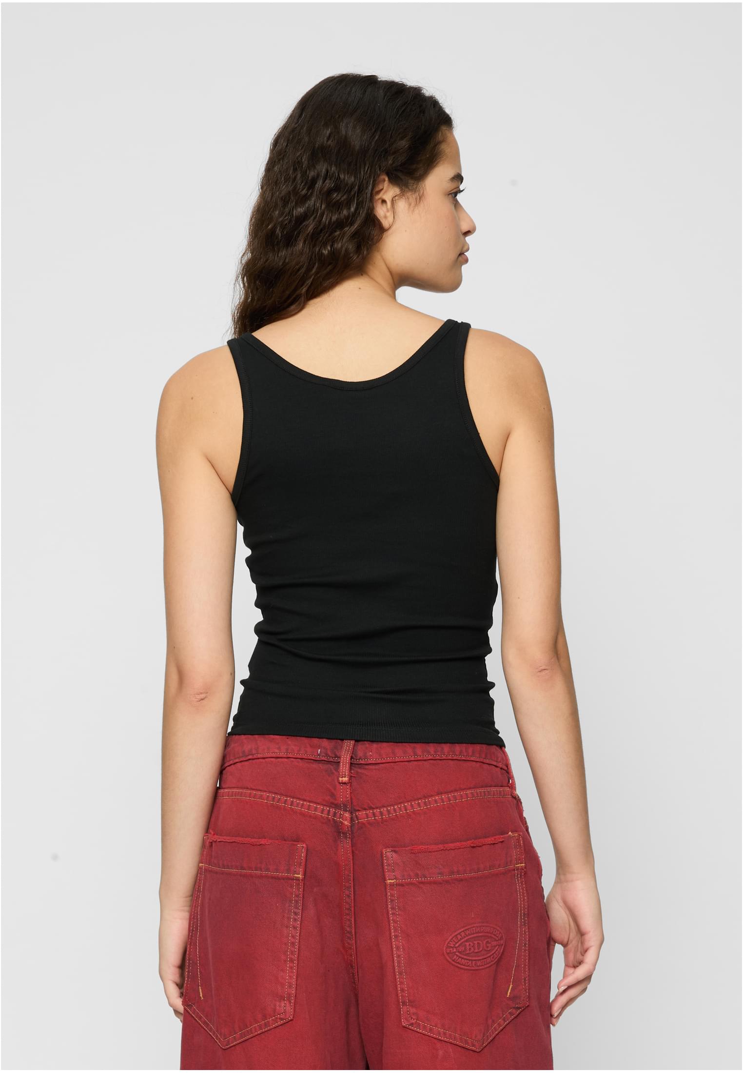 Ladies Organic Basic Rib Top 2-Pack | black+black