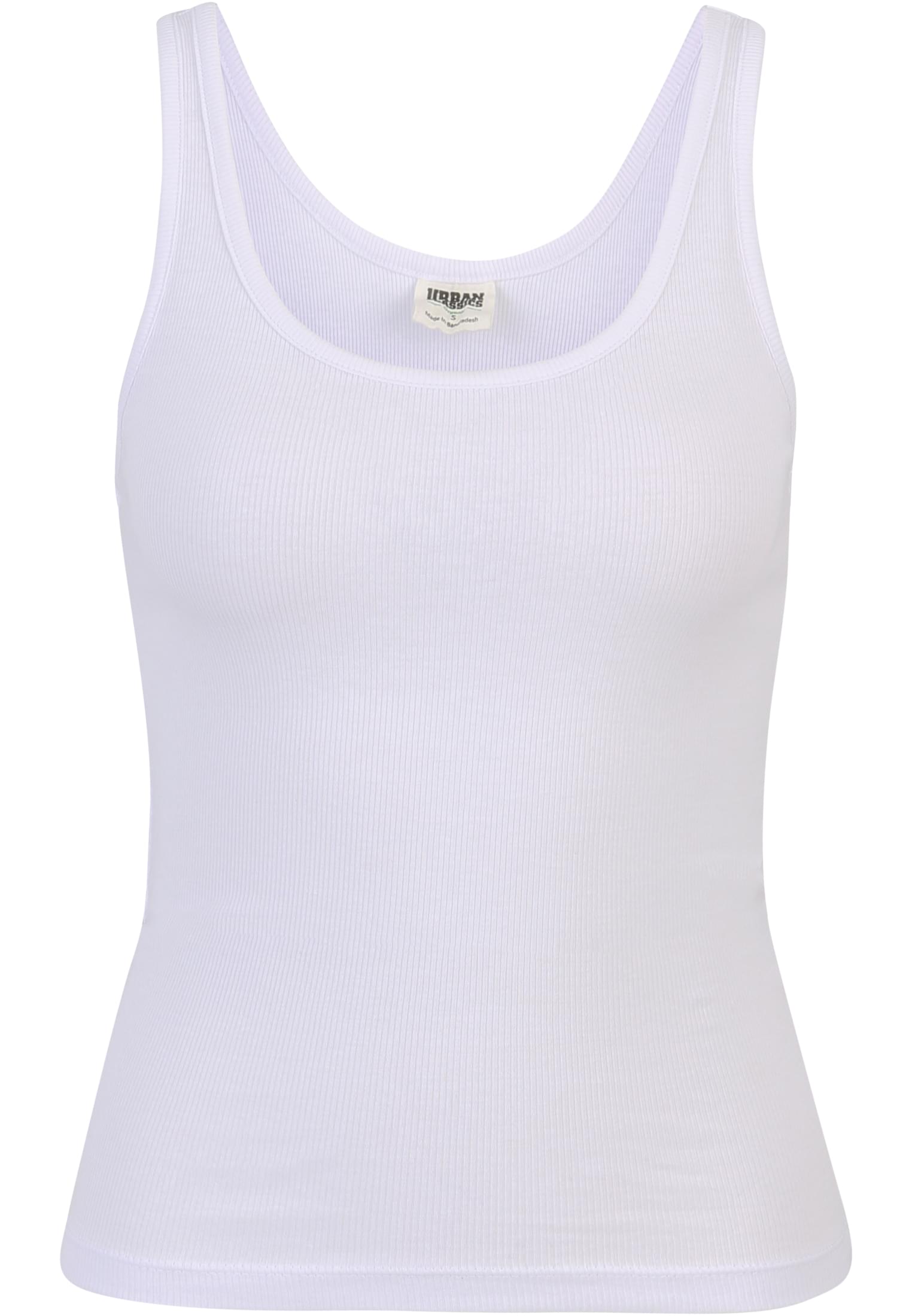 Ladies Organic Basic Rib Top 2-Pack | white+white