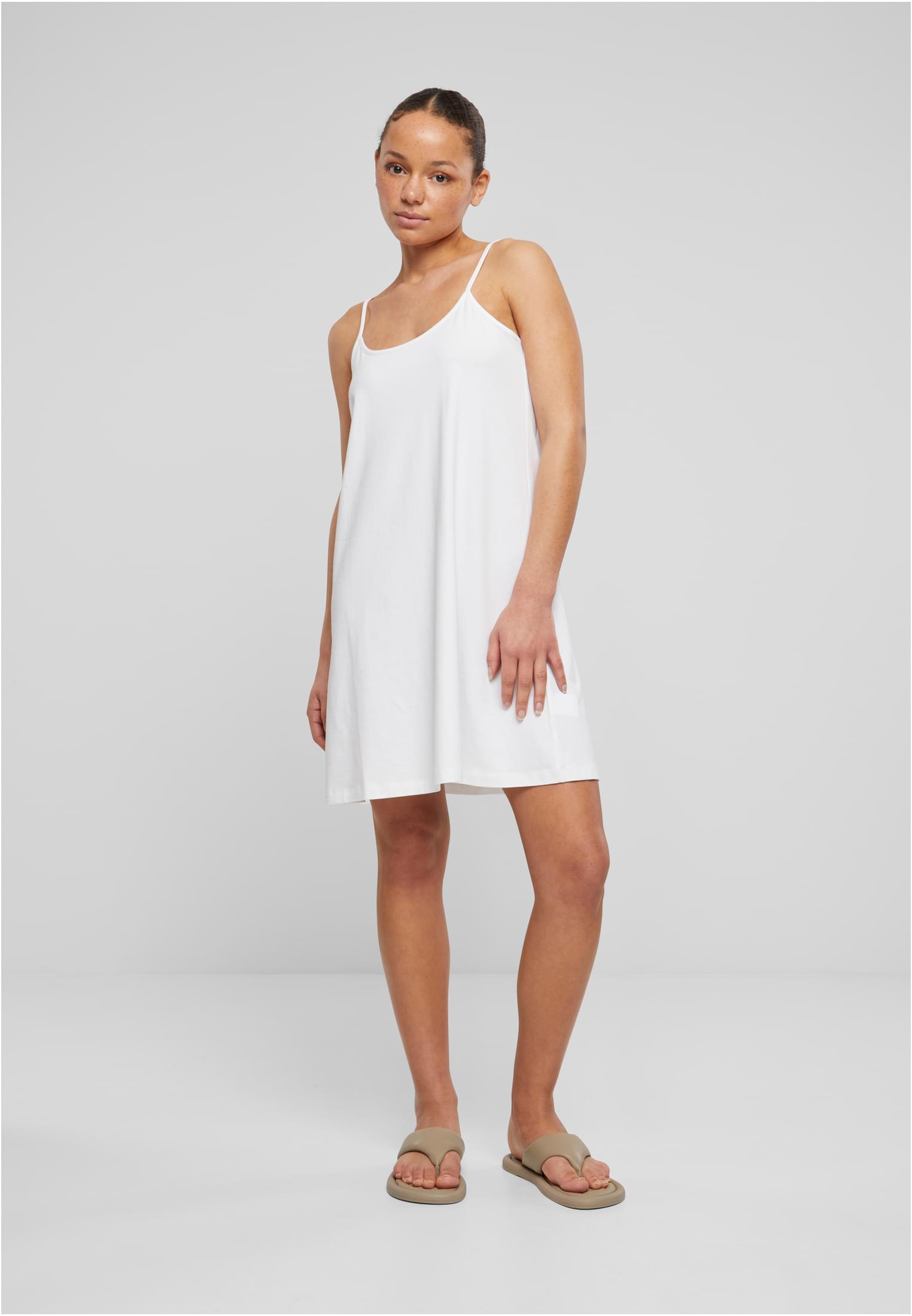 Ladies Stretch Jersey Hanger Dress | white