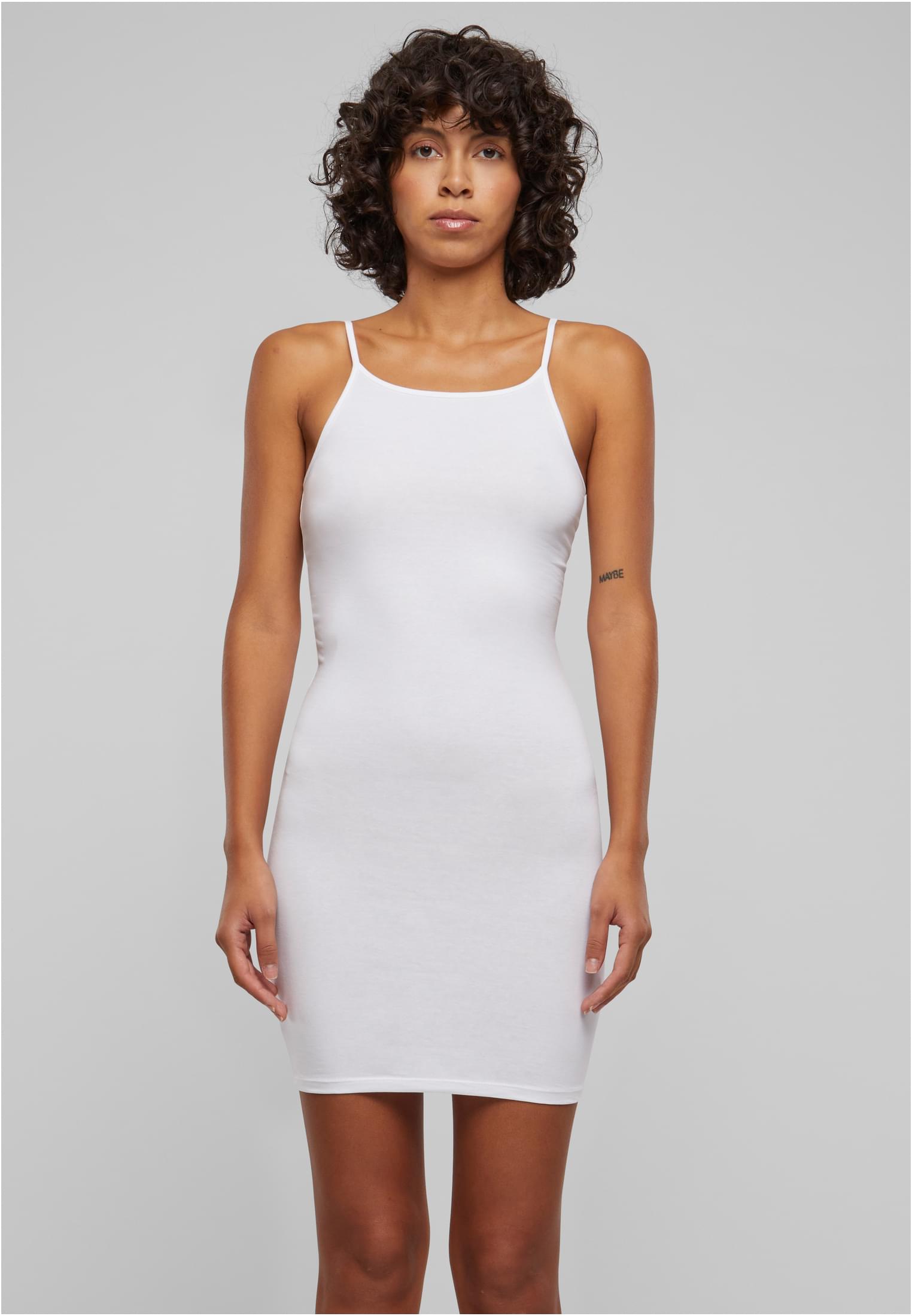 Ladies Stretch Jersey Slim Dress | white