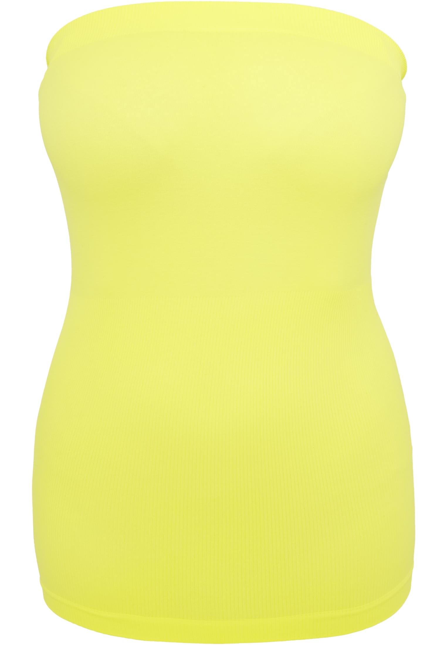 Ladies Neon Strapless Top | neonyellow