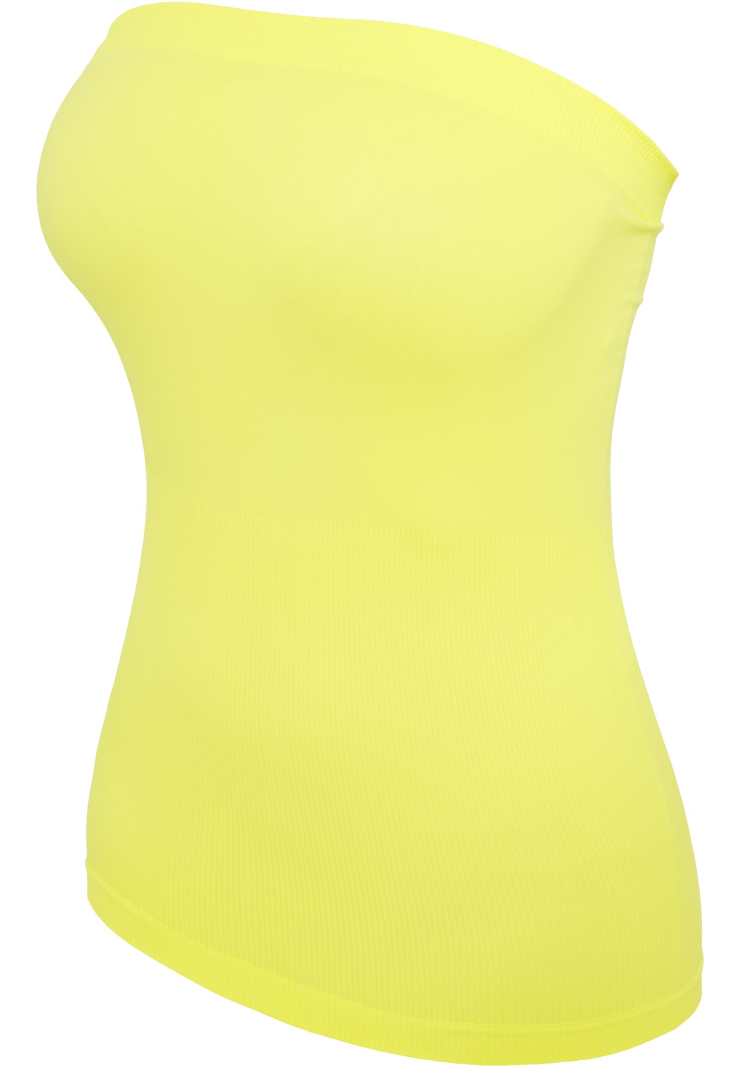 Ladies Neon Strapless Top | neonyellow