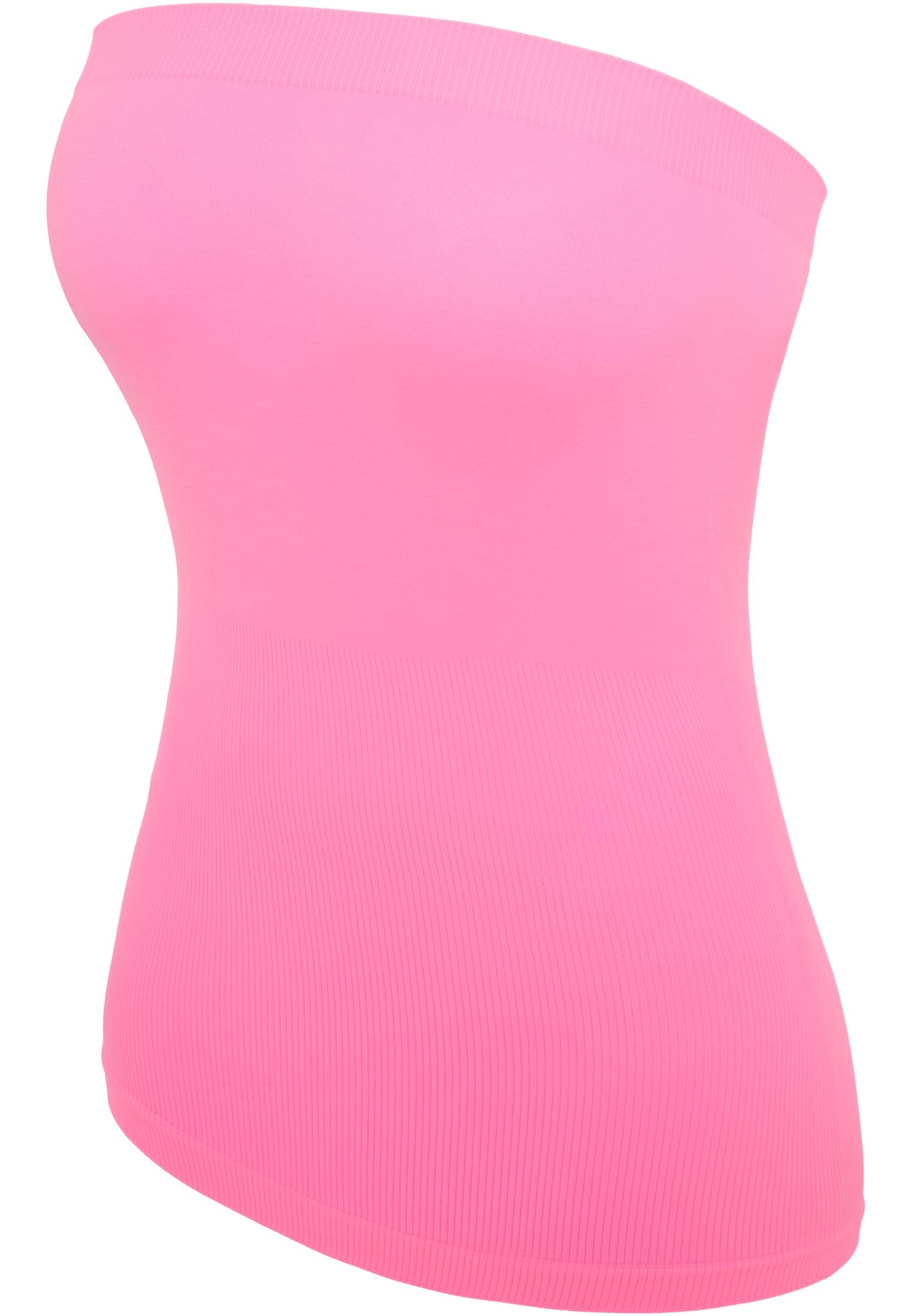 Ladies Neon Strapless Top | neonpink