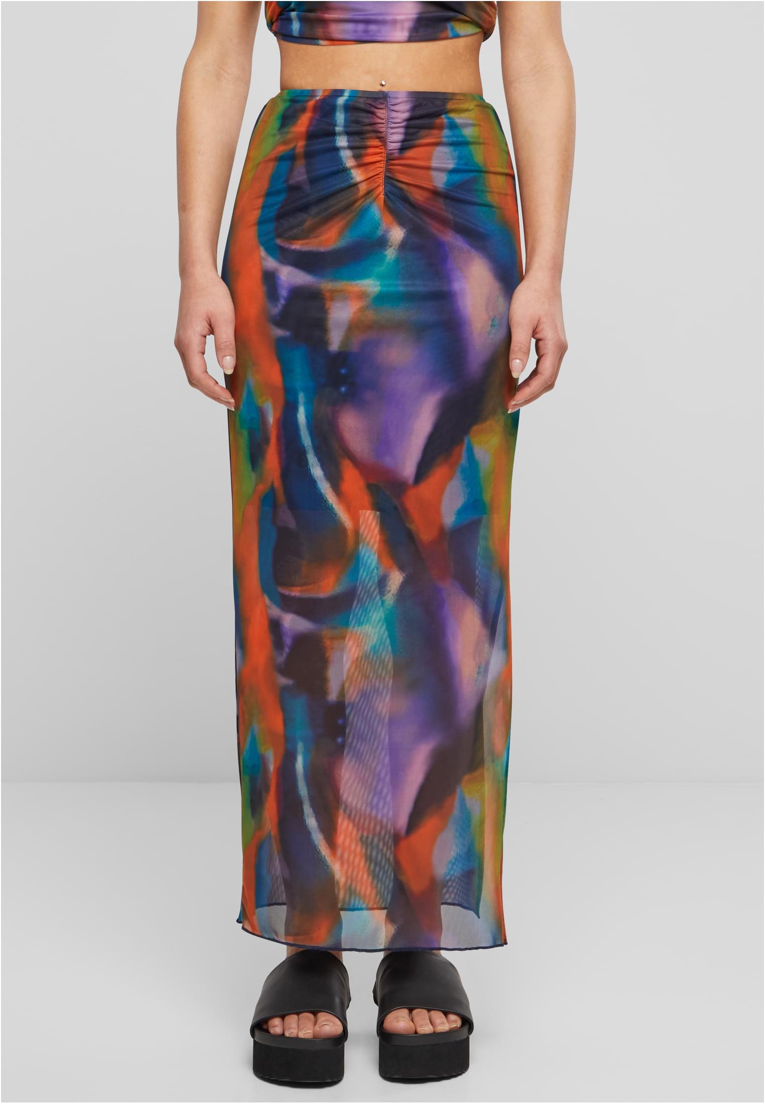 Ladies AOP Mesh Tube Skirt | multicolorreflection