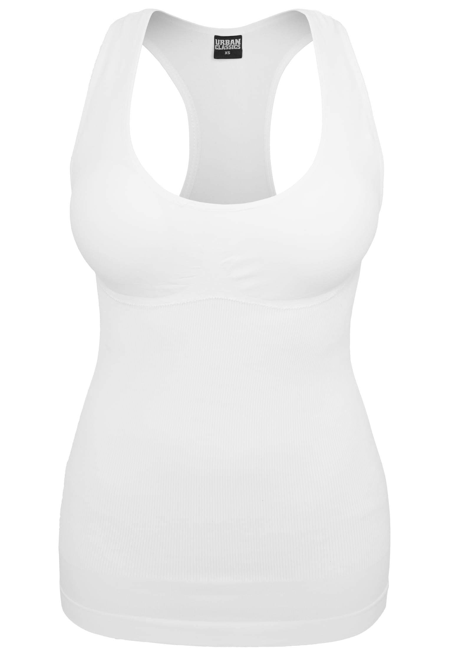 Ladies Pads Racerback Tank | white