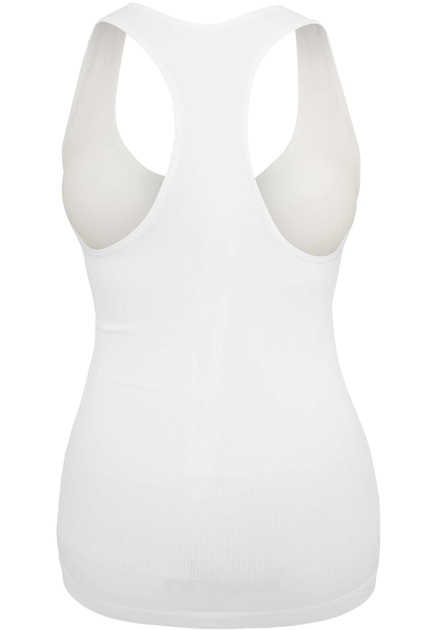 Ladies Pads Racerback Tank | white