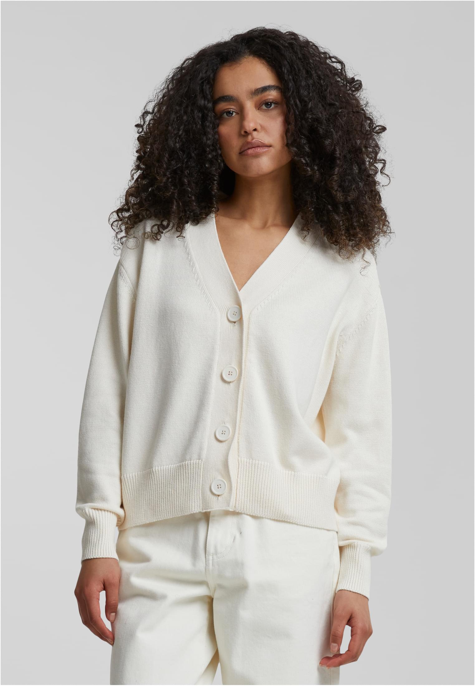 Ladies Rib Cardigan | whitesand