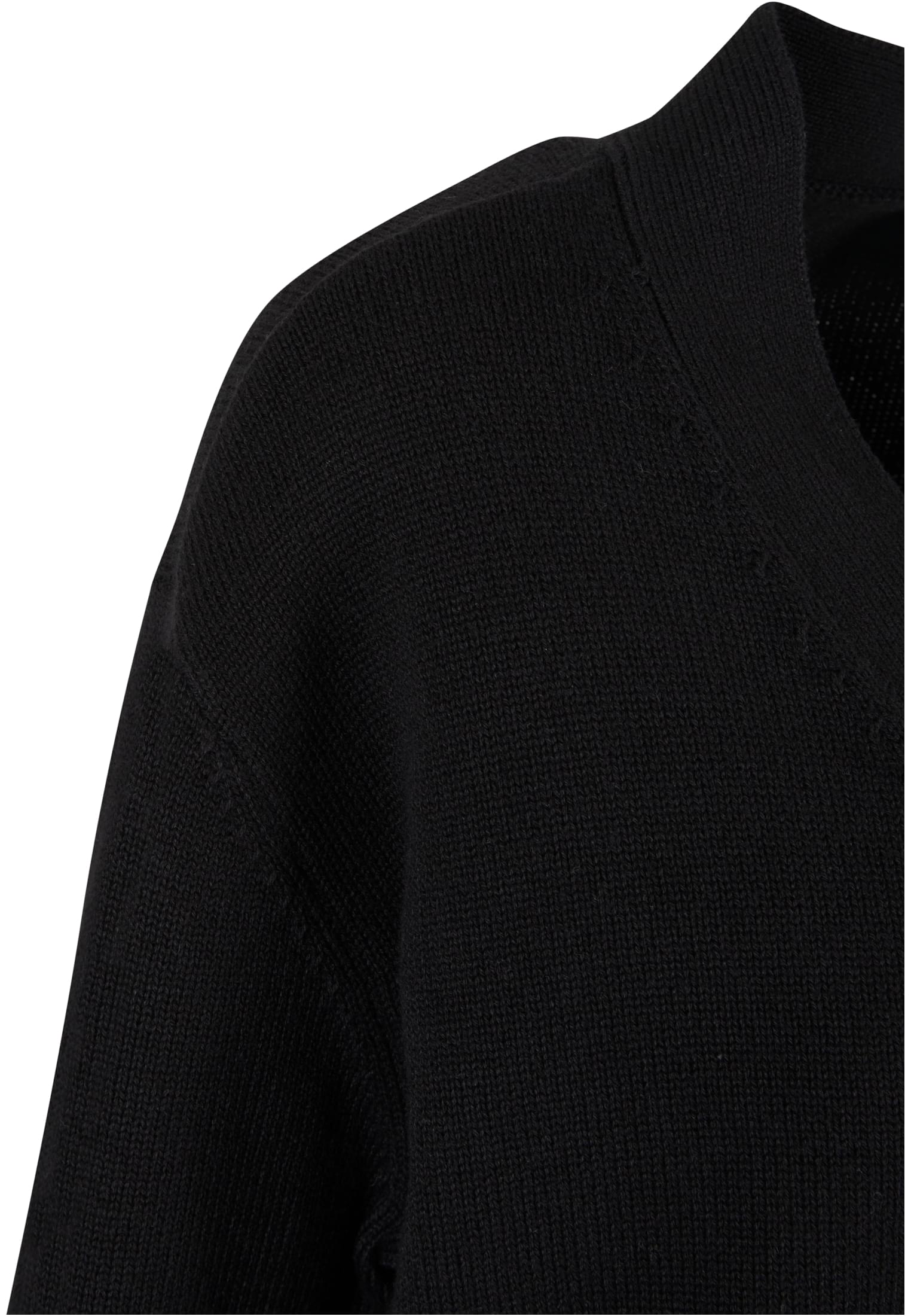 Ladies Rib Cardigan | black