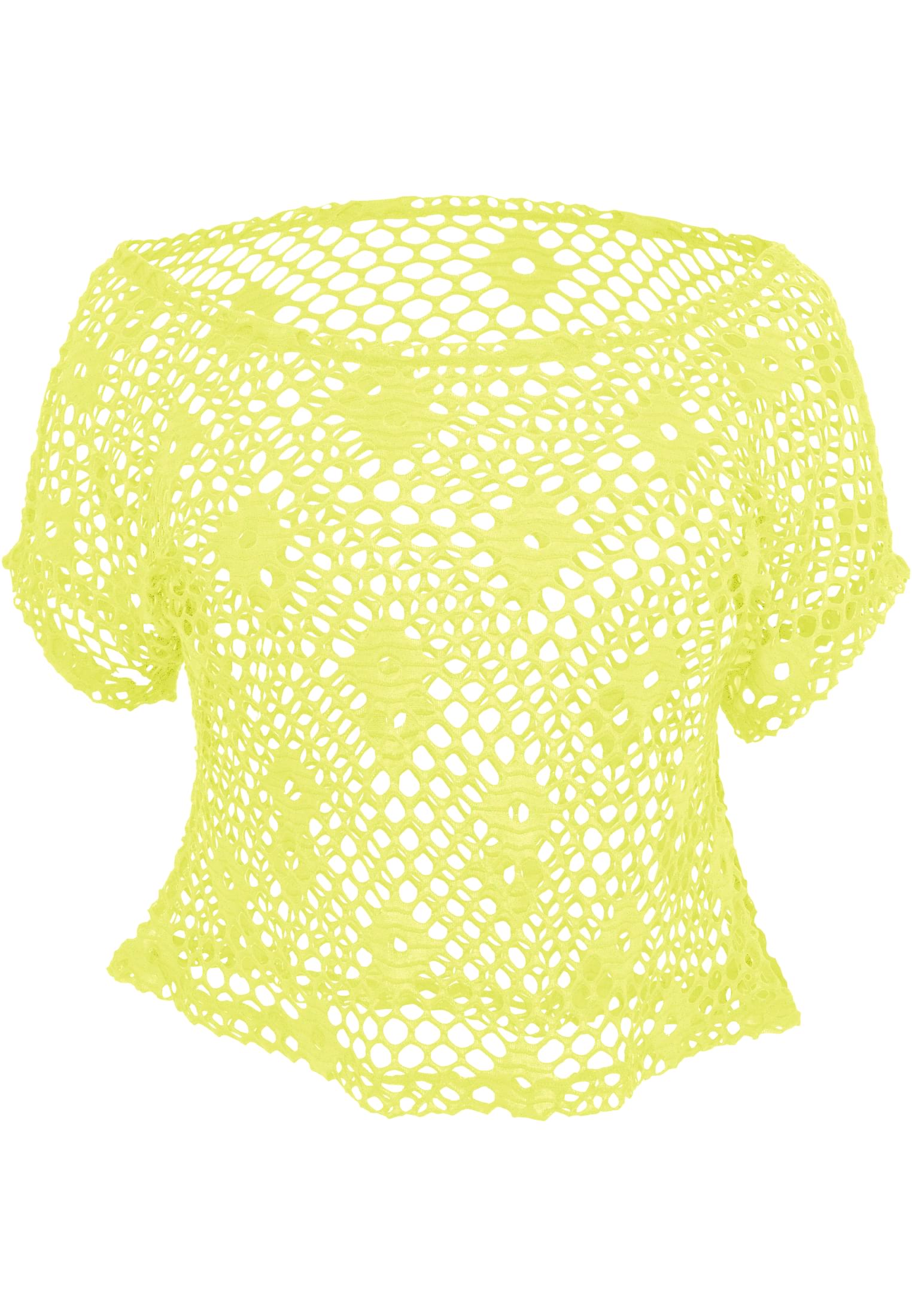 Ladies Short Mesh Top | neonyellow