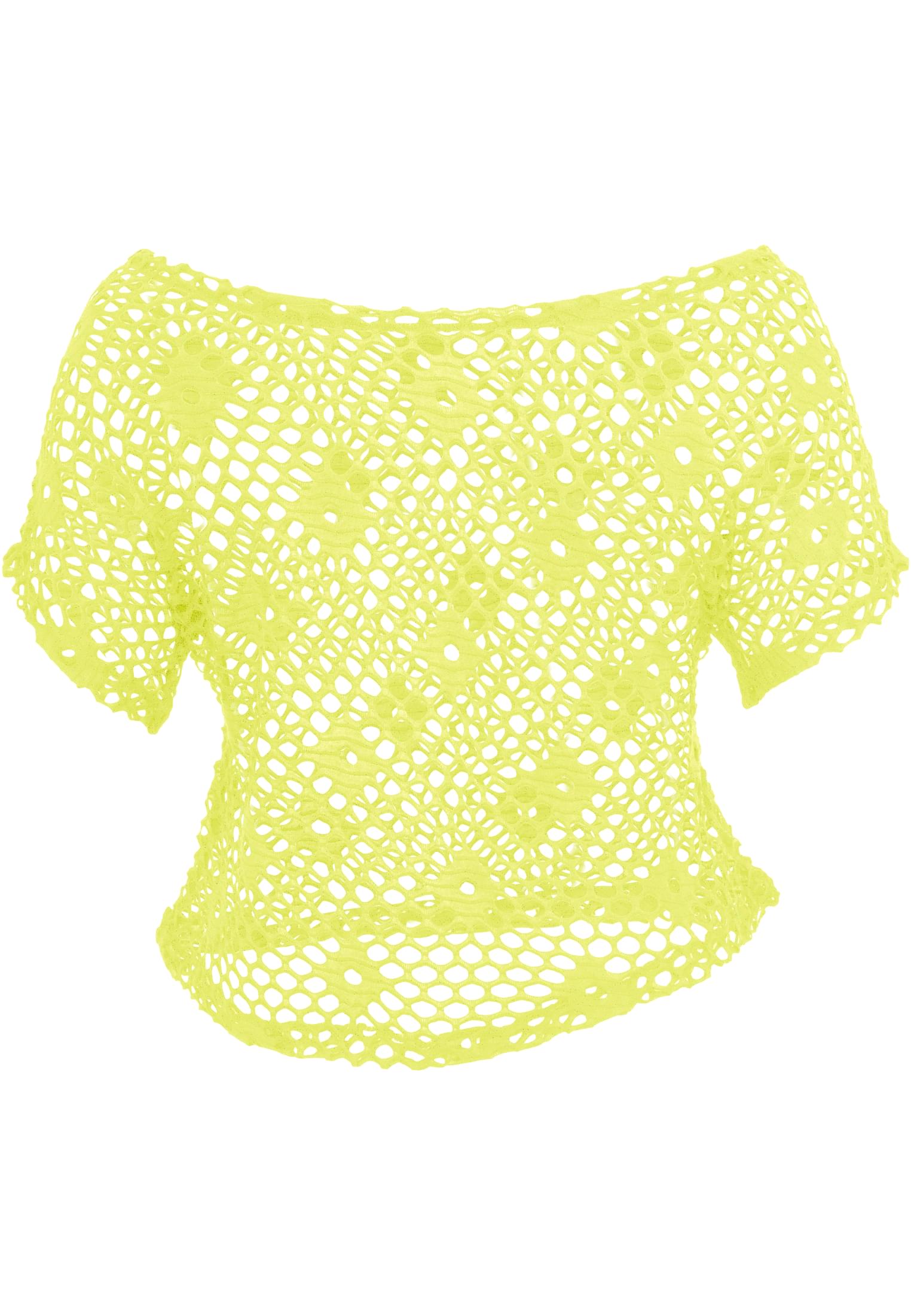 Ladies Short Mesh Top | neonyellow