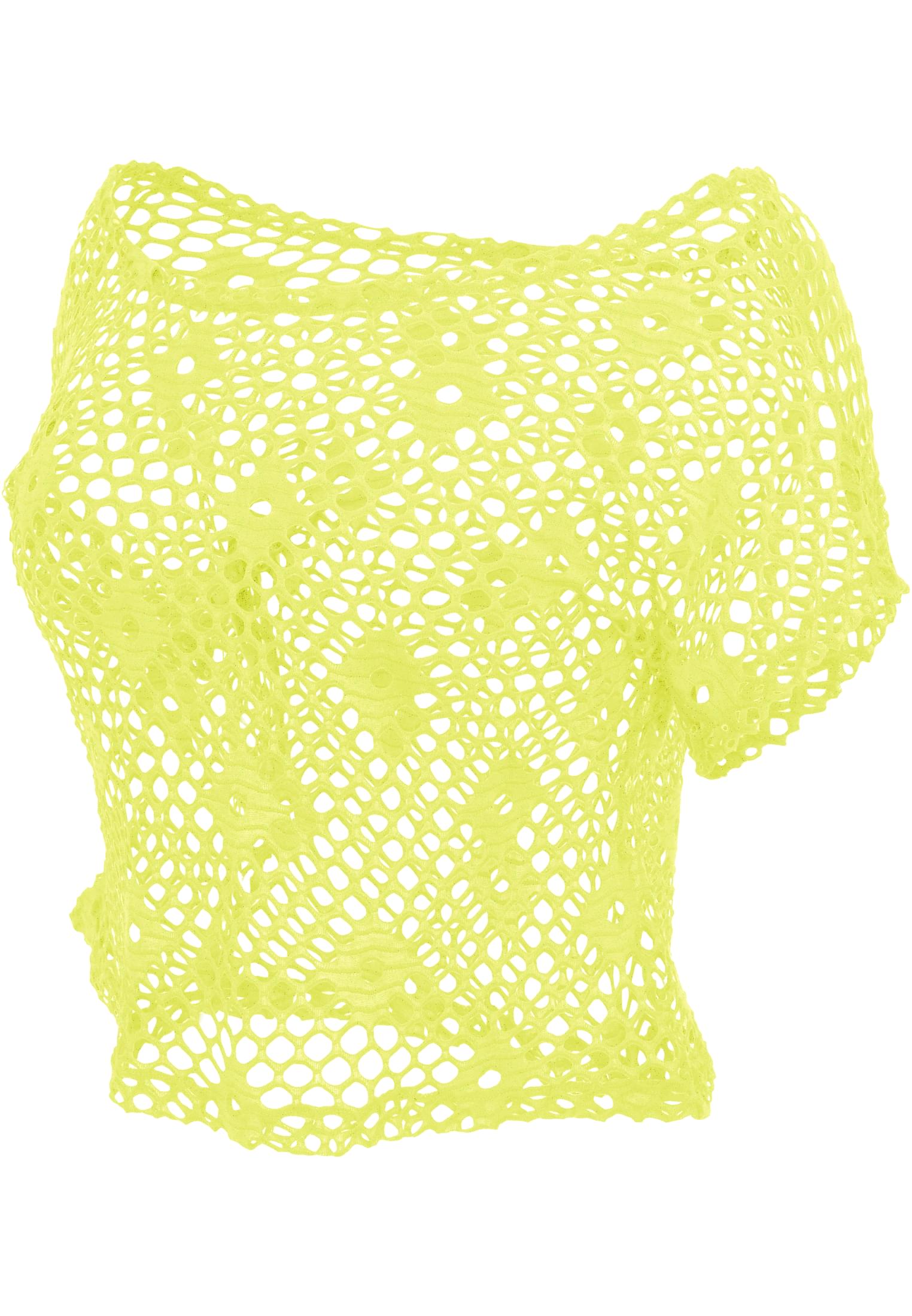 Ladies Short Mesh Top | neonyellow