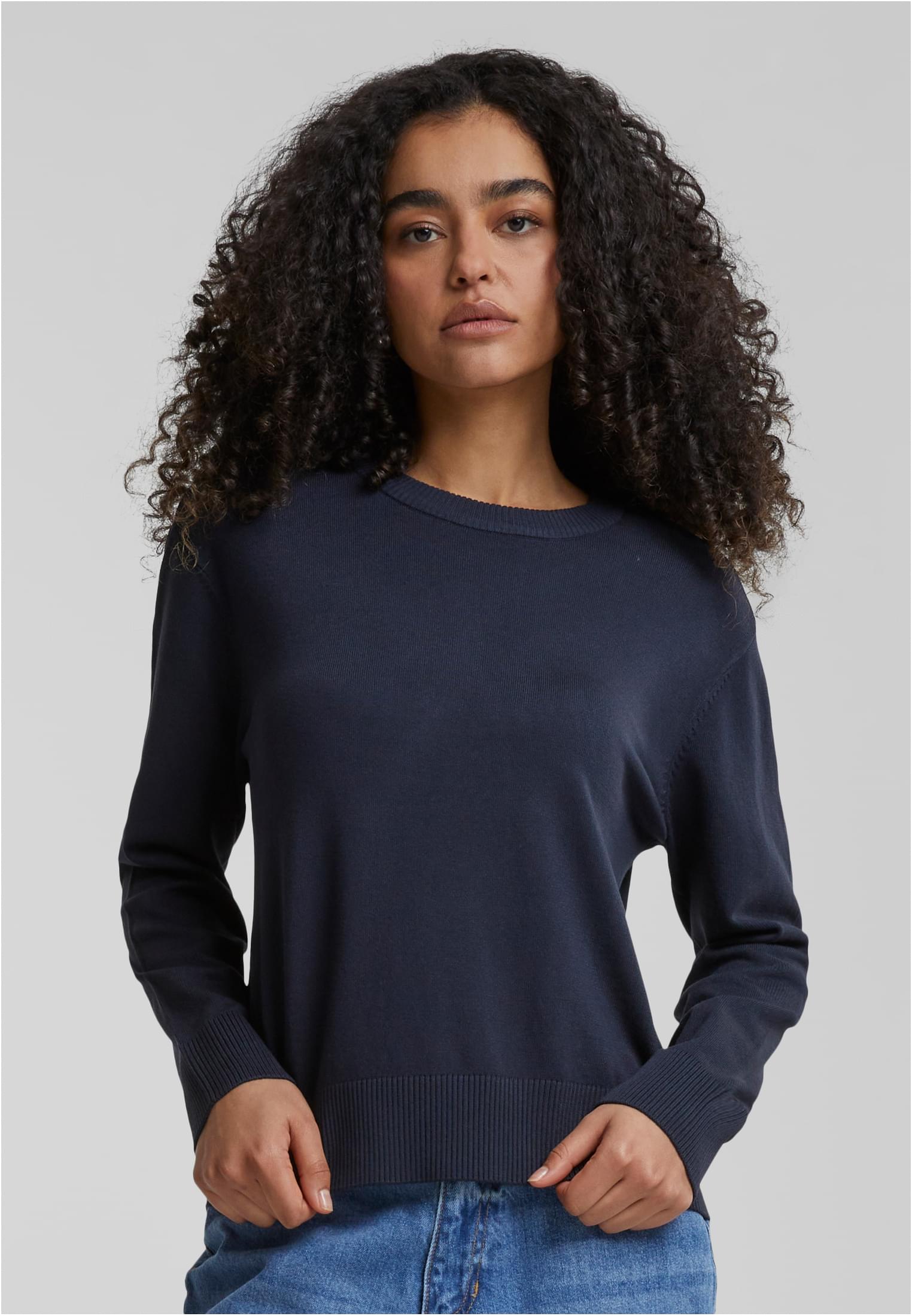 Ladies Knitted Roundneck Sweater | navy