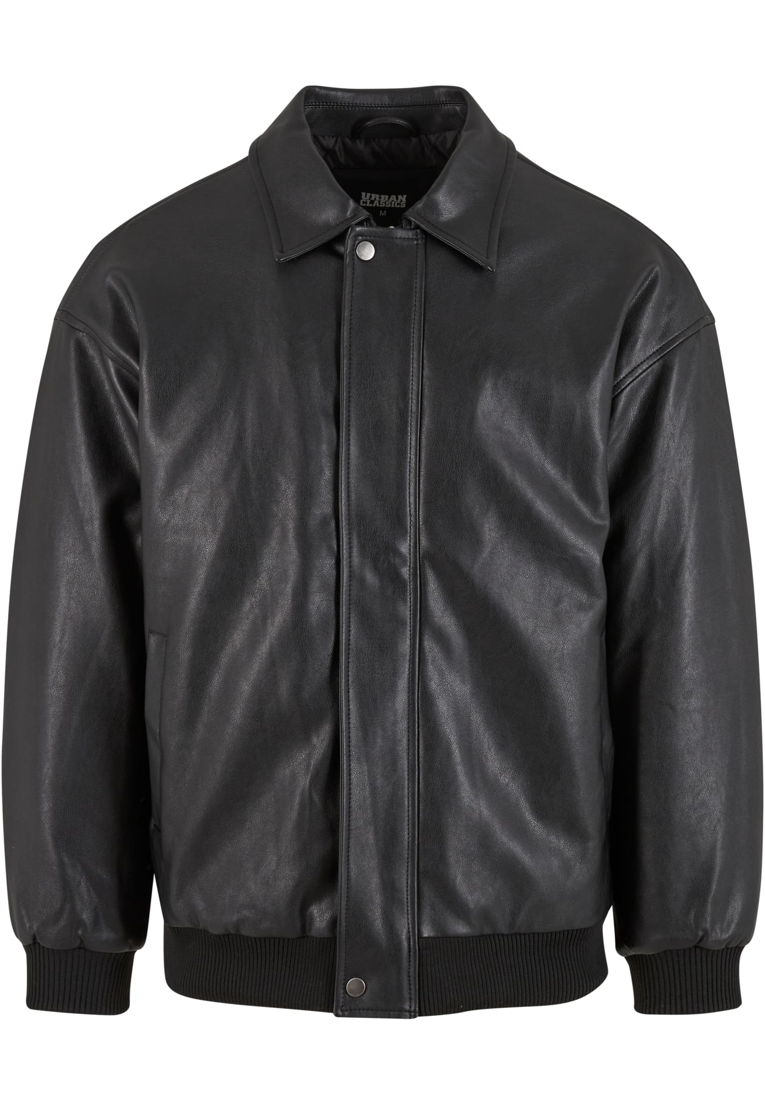 Synthetic Leather Blouson | black