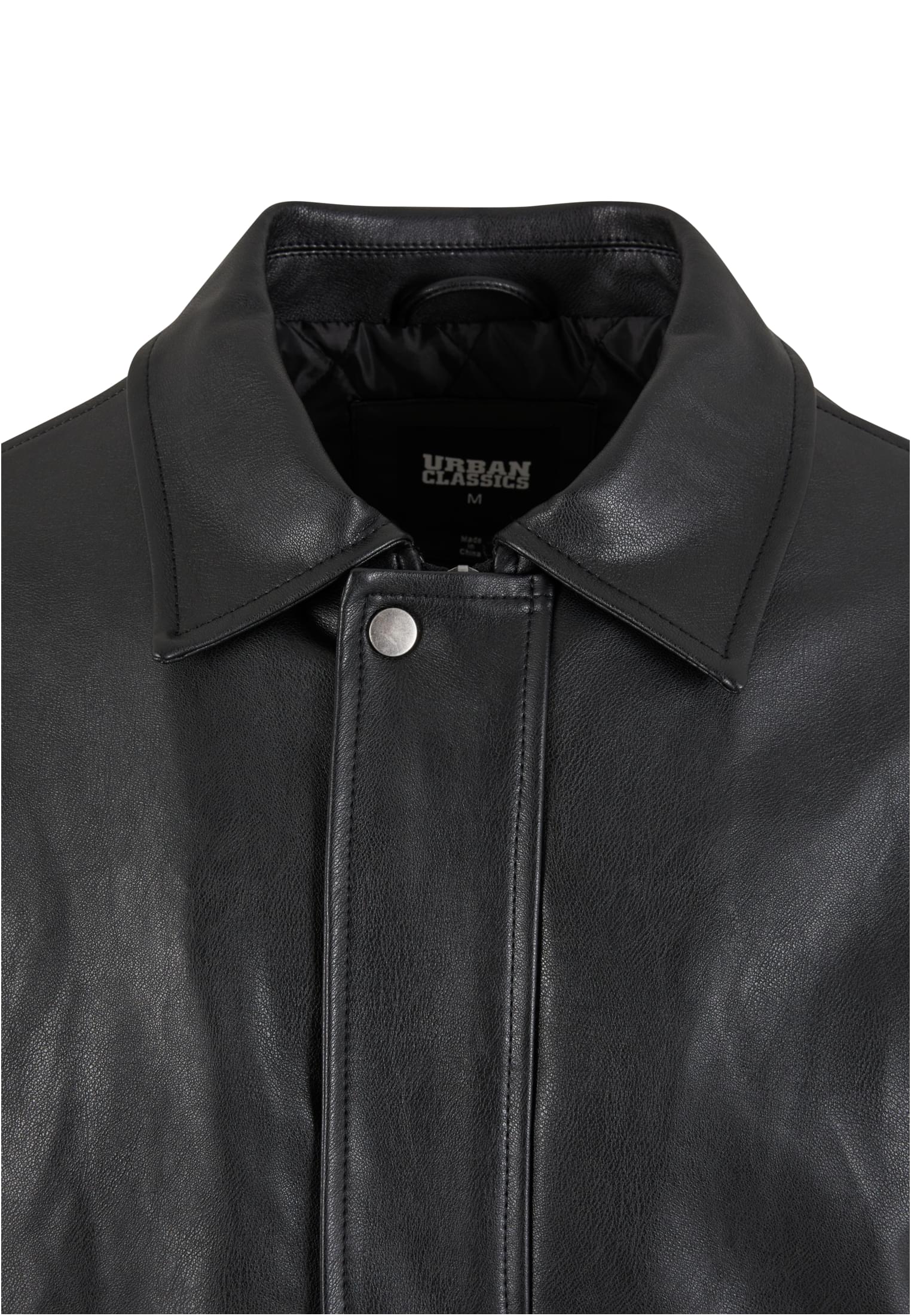 Synthetic Leather Blouson | black