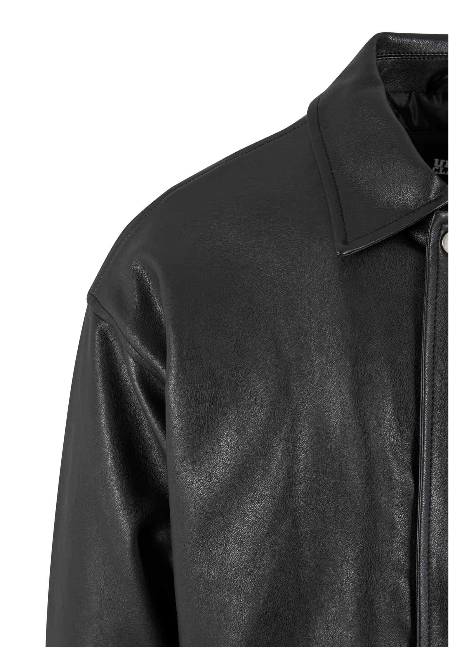 Synthetic Leather Blouson | black