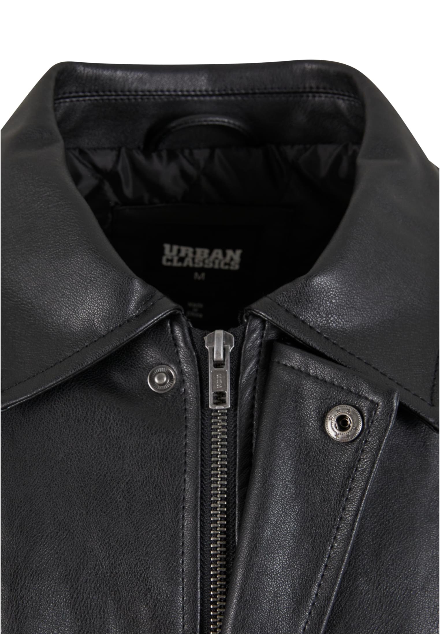 Synthetic Leather Blouson | black