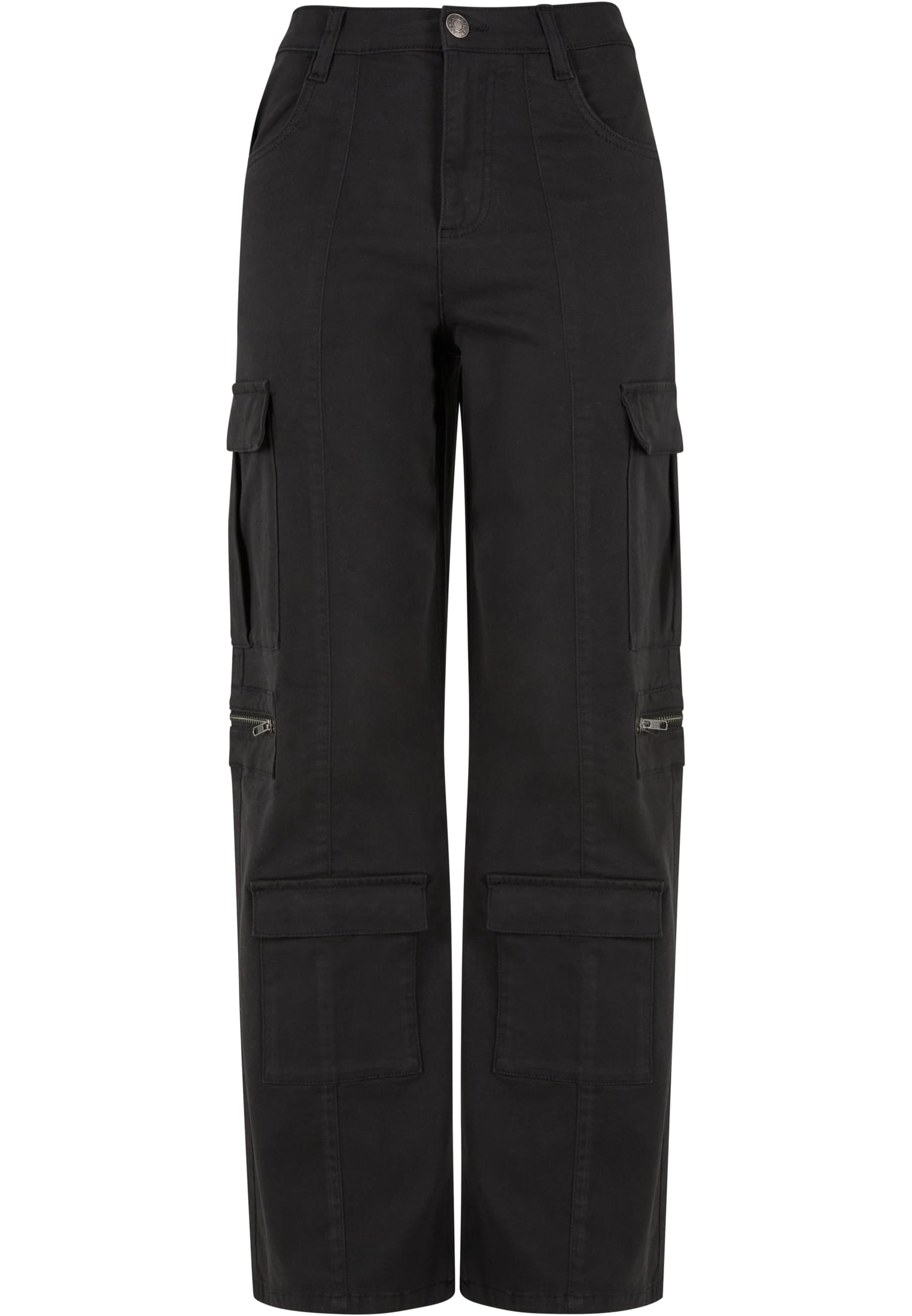 Ladies Loose Utility Stretch Twill Pants | black