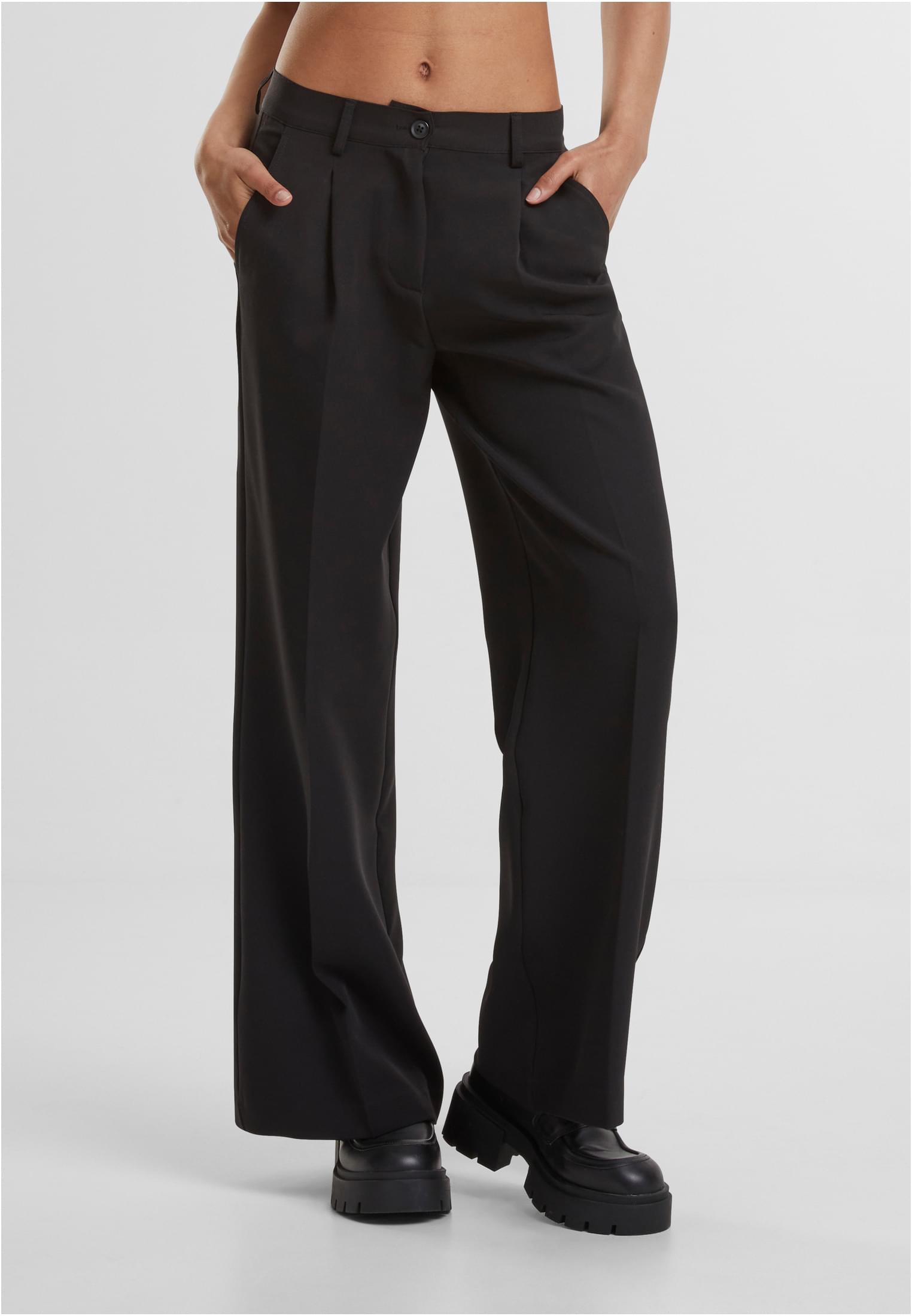 Ladies Wide Leg Trousers | black